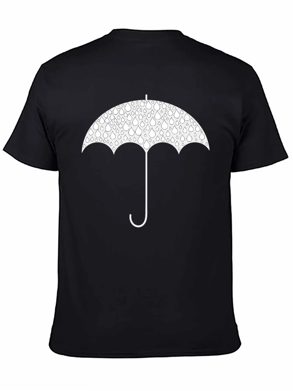 Rain Drops Umbrella Silhouette Casual Graphic T-Shirt – Simple And Comfortable Daily Wear