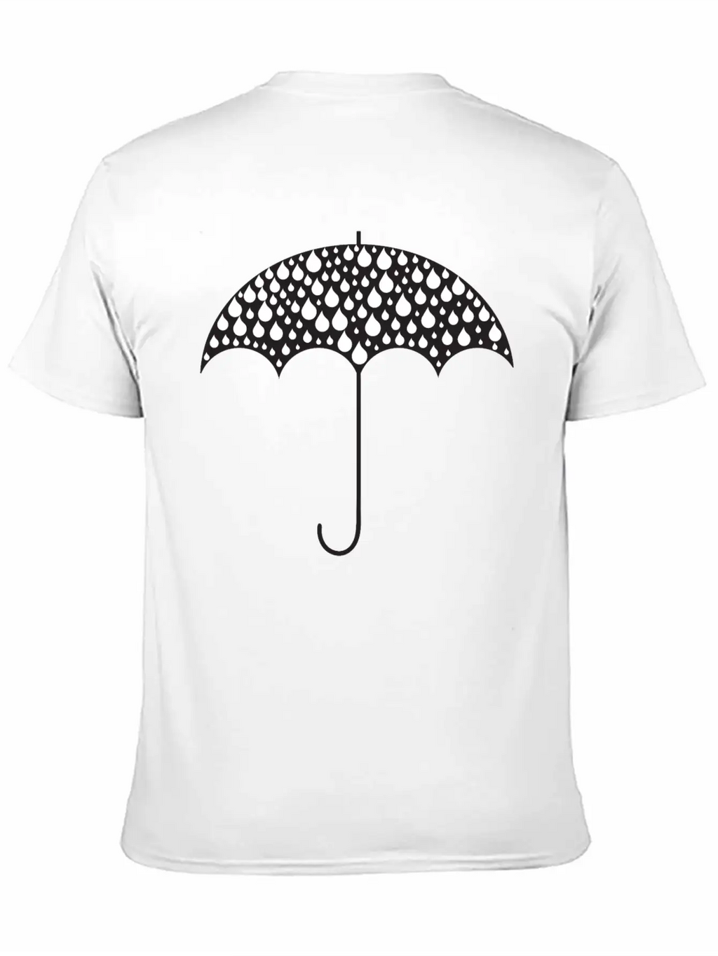 Rain Drops Umbrella Silhouette Casual Graphic T-Shirt – Simple And Comfortable Daily Wear
