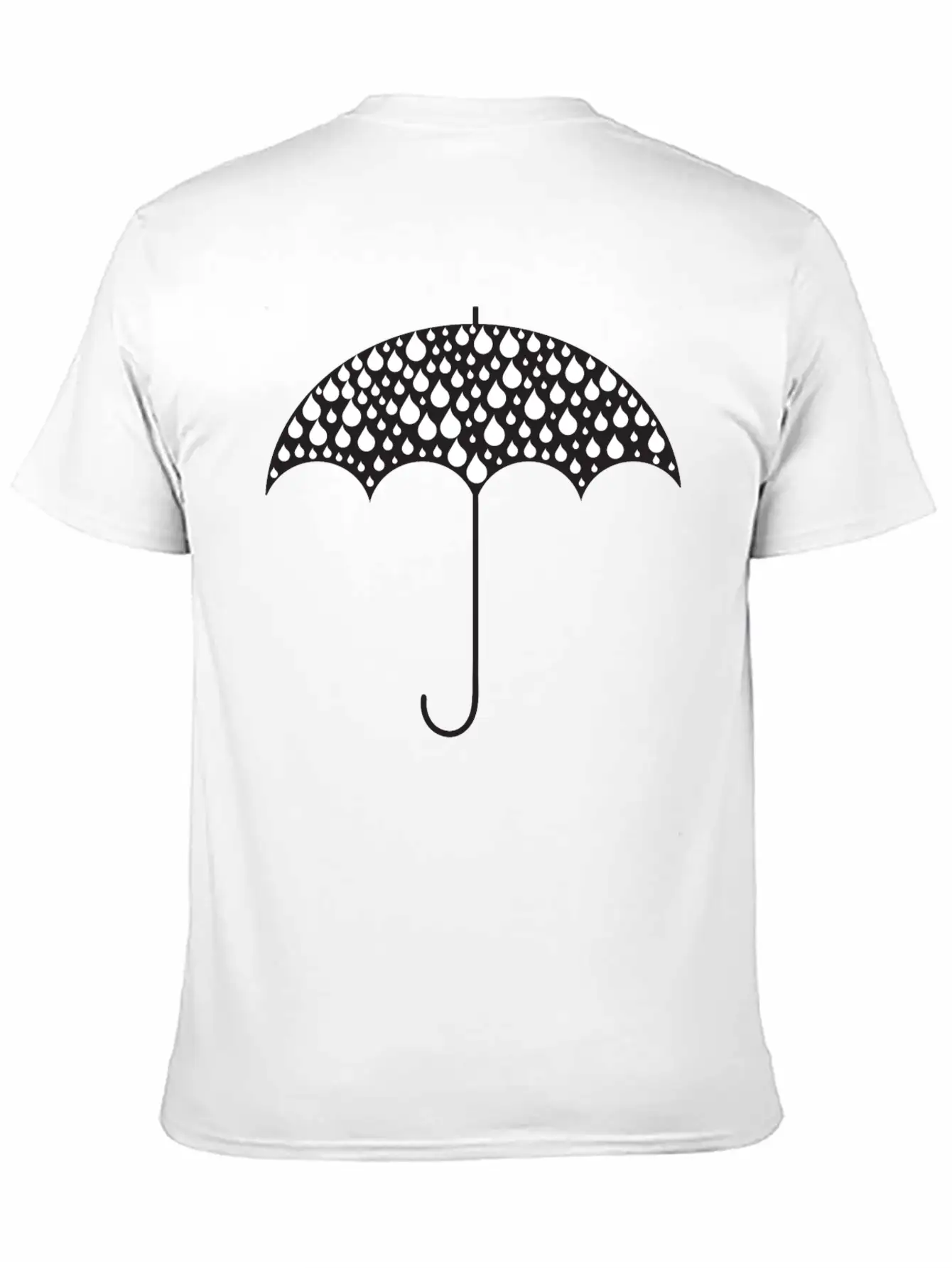 Rain Drops Umbrella Silhouette Casual Graphic T-Shirt – Simple And Comfortable Daily Wear