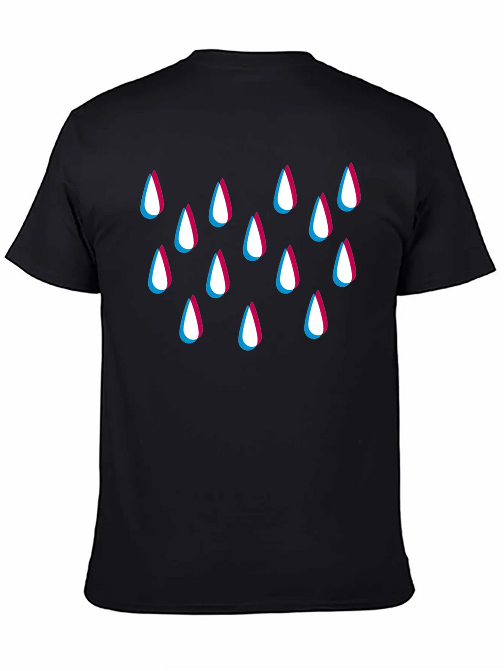 Rain Pattern 3D Unisex Casual T-Shirt – Clean Design For Daily Comfort