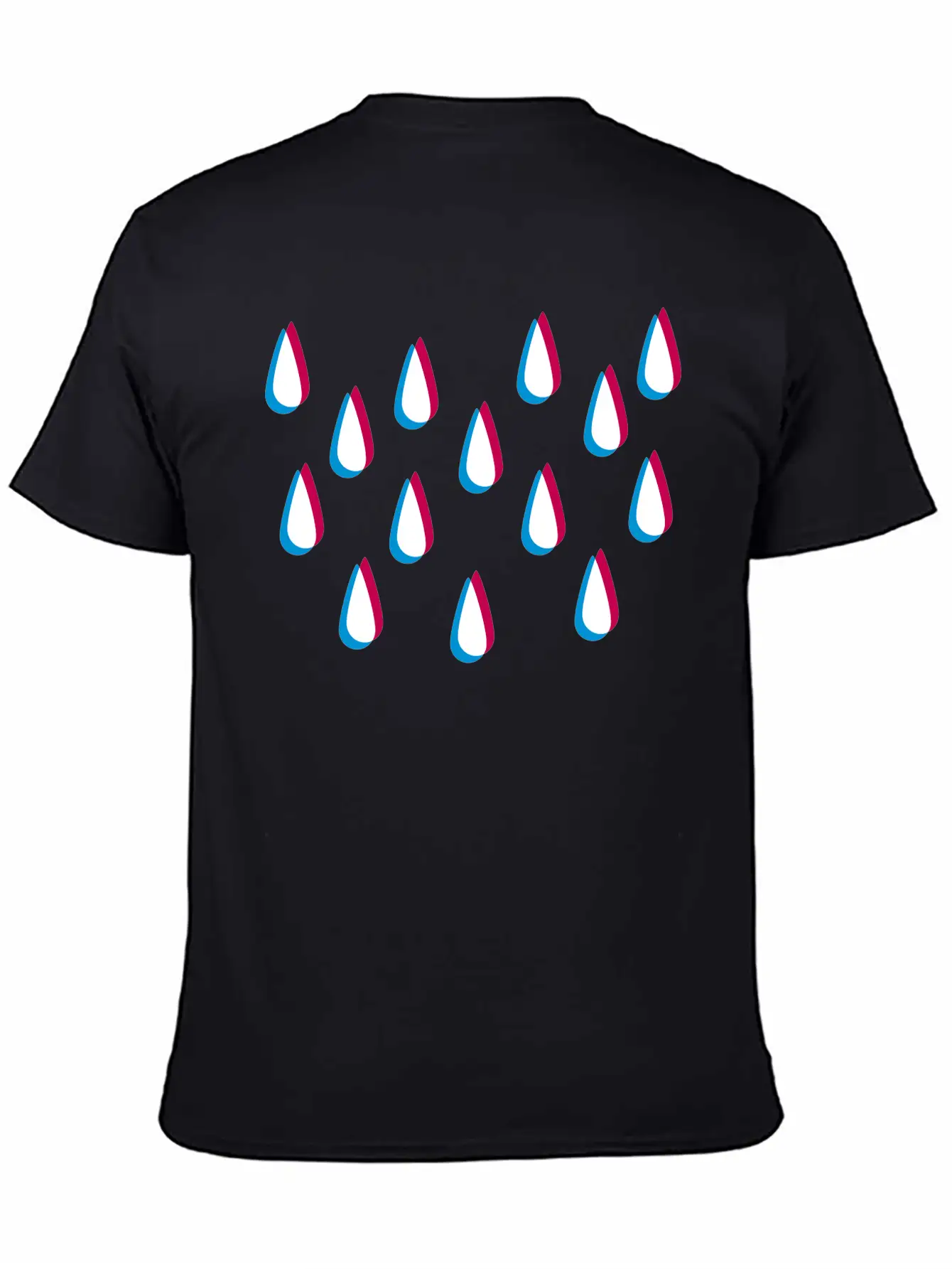Rain Pattern 3D Unisex Casual T-Shirt – Clean Design For Daily Comfort