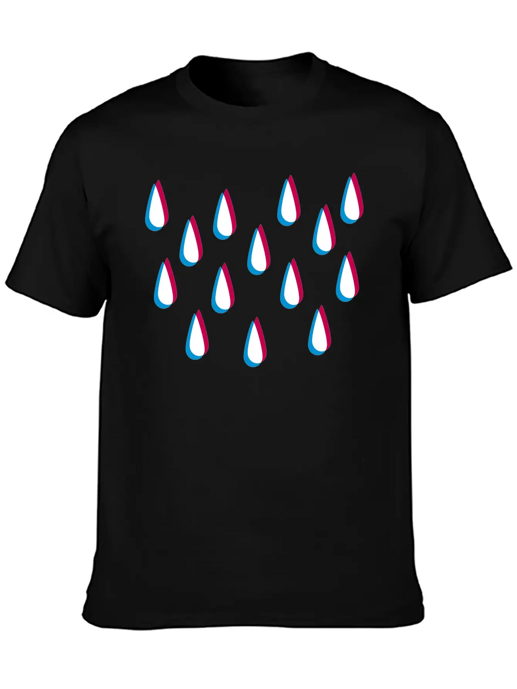 Rain Pattern 3D Unisex Casual T-Shirt – Clean Design For Daily Comfort