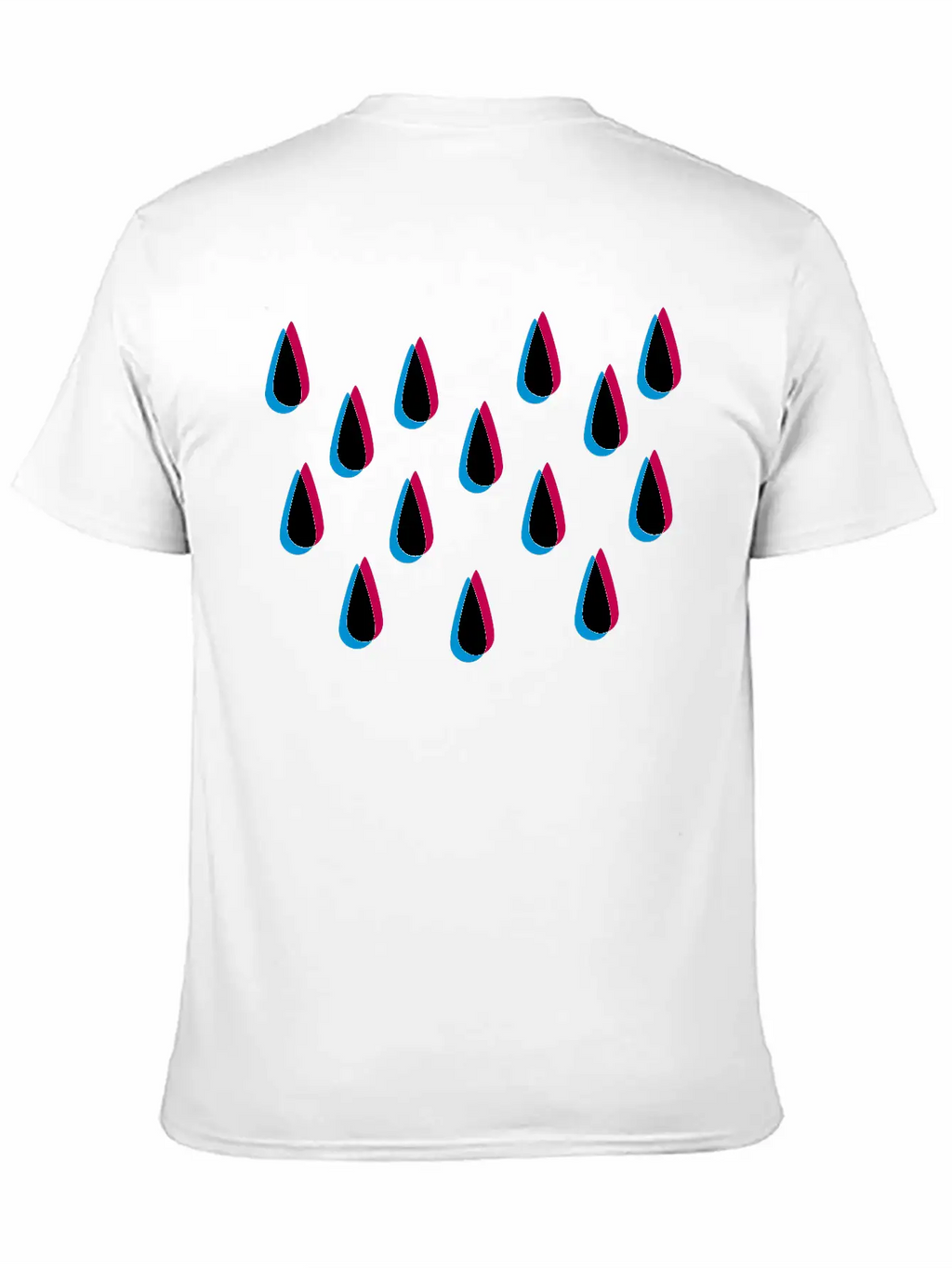 Rain Pattern 3D Unisex Casual T-Shirt – Clean Design For Daily Comfort