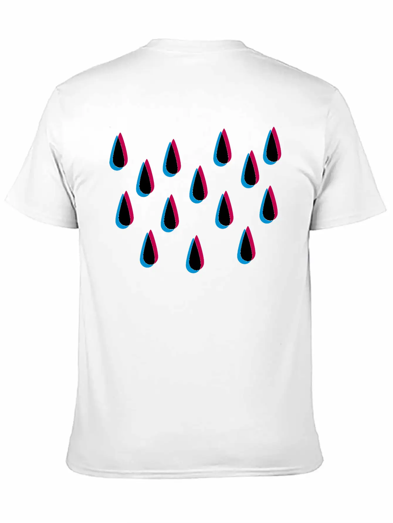 Rain Pattern 3D Unisex Casual T-Shirt – Clean Design For Daily Comfort