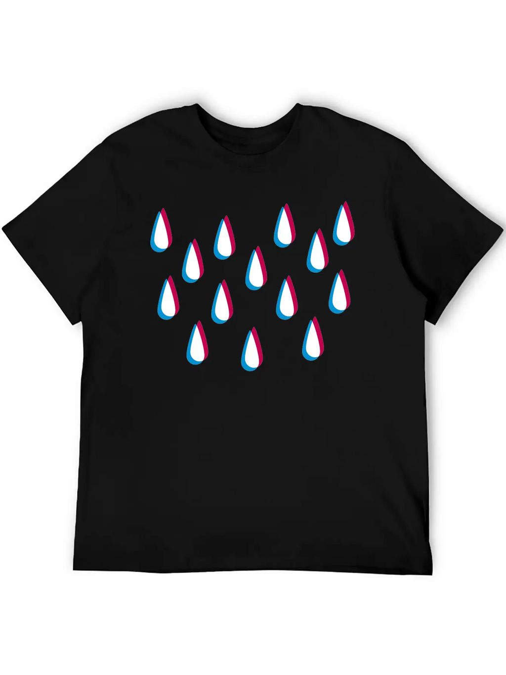 Rain Pattern 3D Unisex Casual T-Shirt – Clean Design For Daily Comfort
