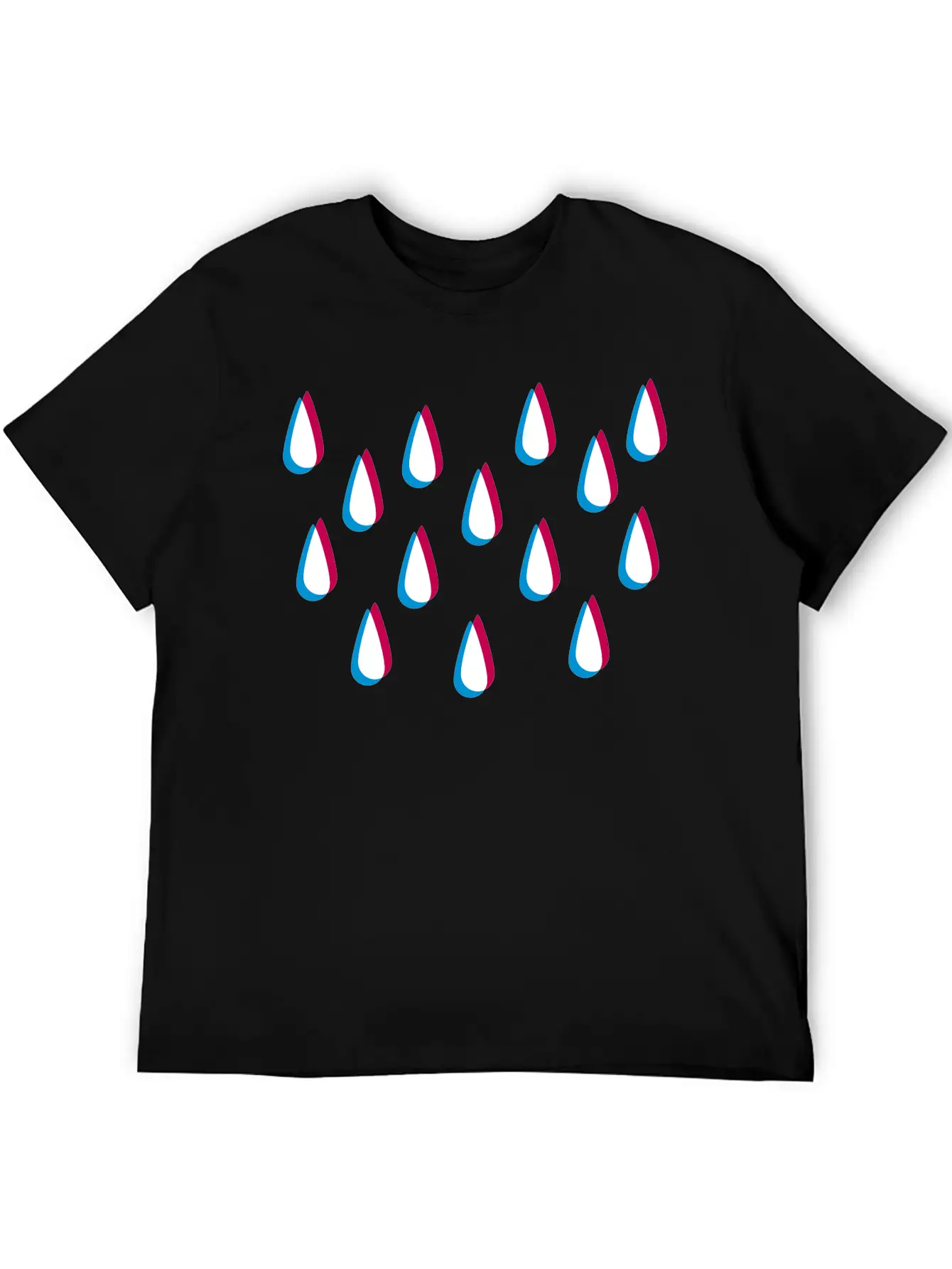 Rain Pattern 3D Unisex Casual T-Shirt – Clean Design For Daily Comfort
