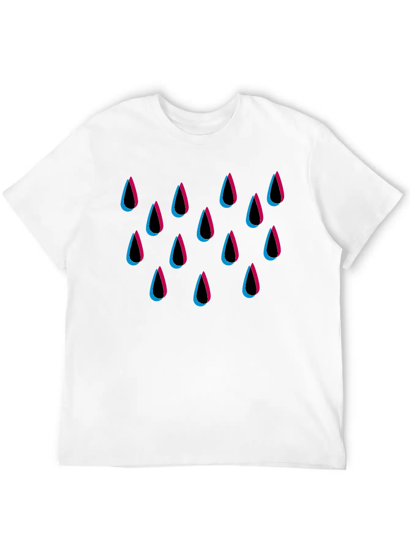 Rain Pattern 3D Unisex Casual T-Shirt – Clean Design For Daily Comfort