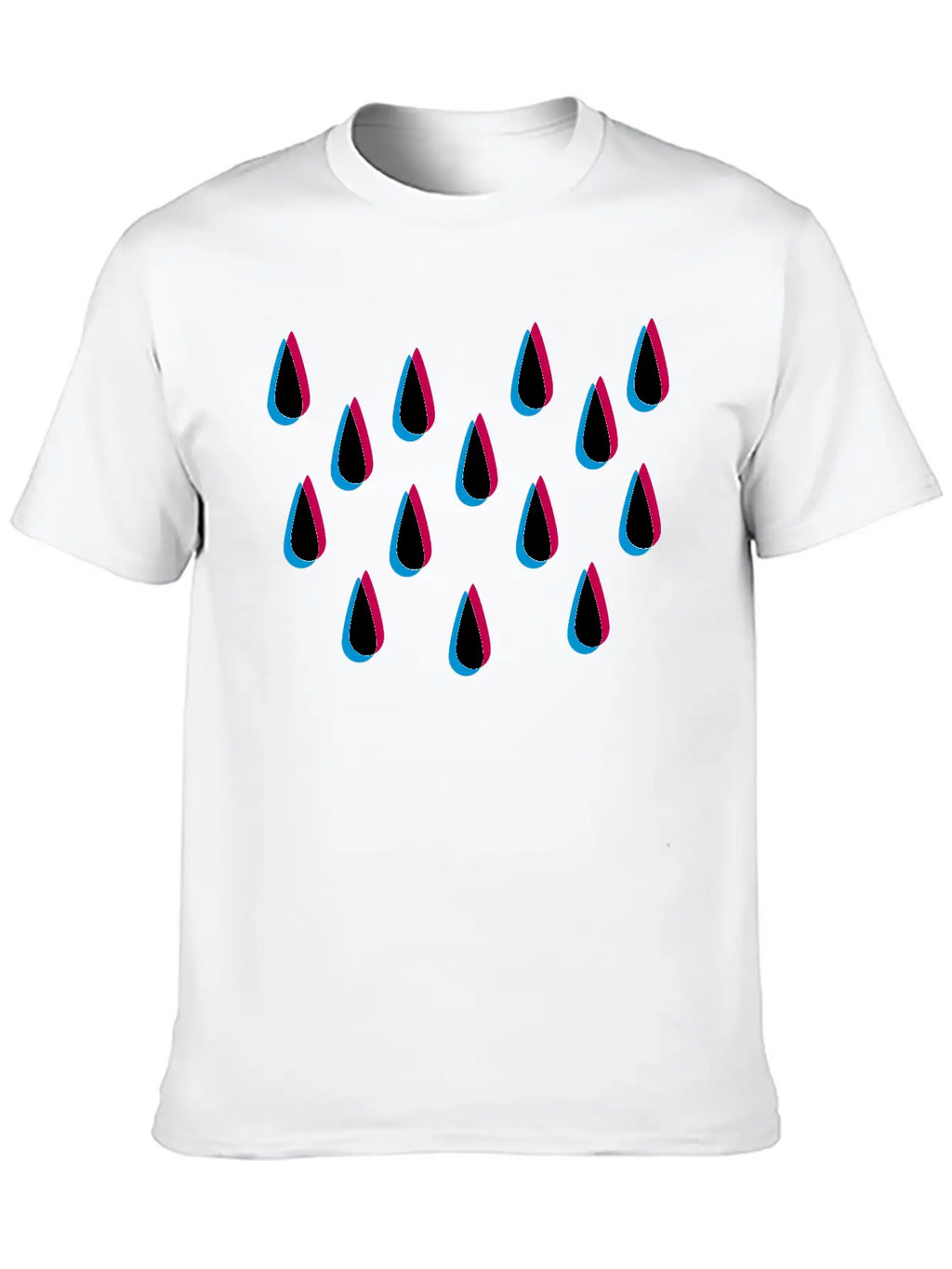 Rain Pattern 3D Unisex Casual T-Shirt – Clean Design For Daily Comfort
