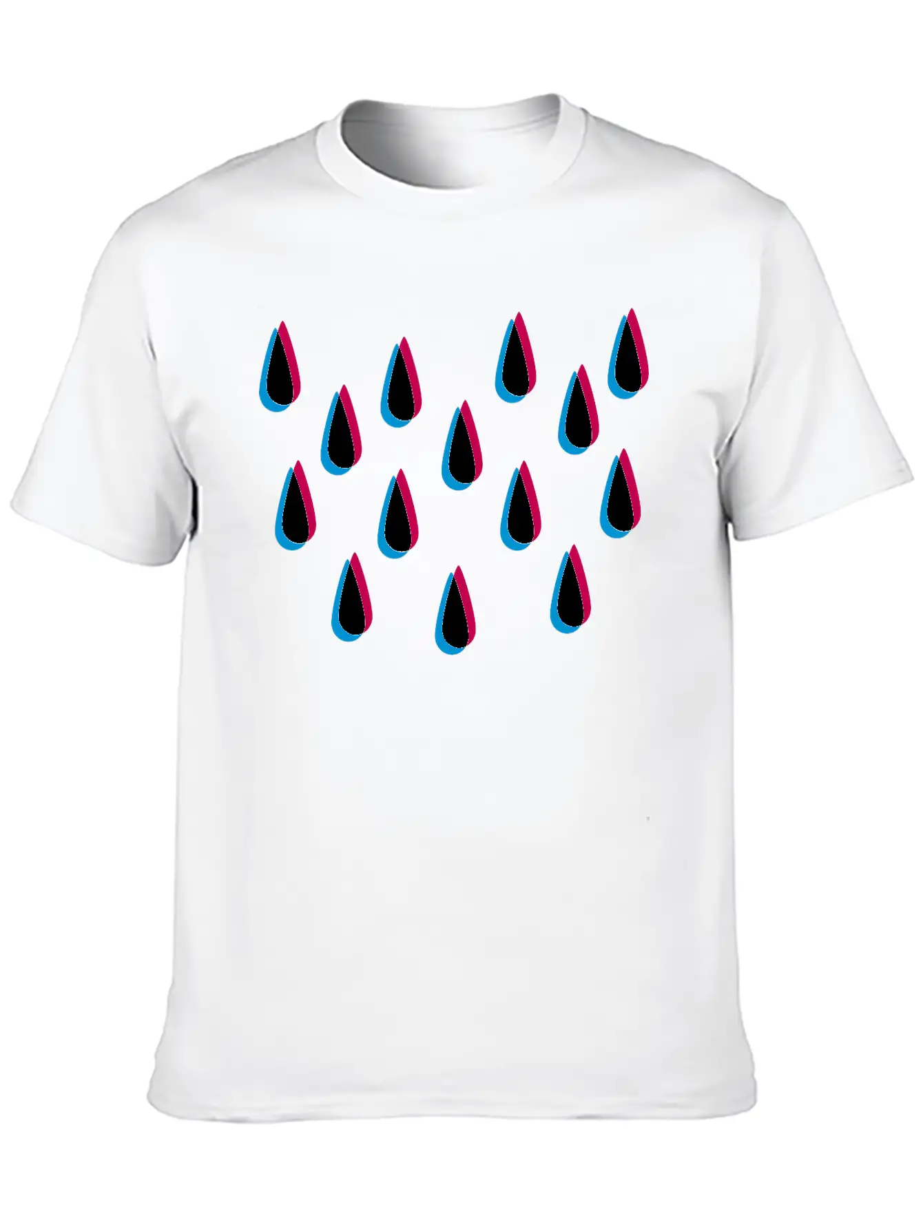 Rain Pattern 3D Unisex Casual T-Shirt – Clean Design For Daily Comfort