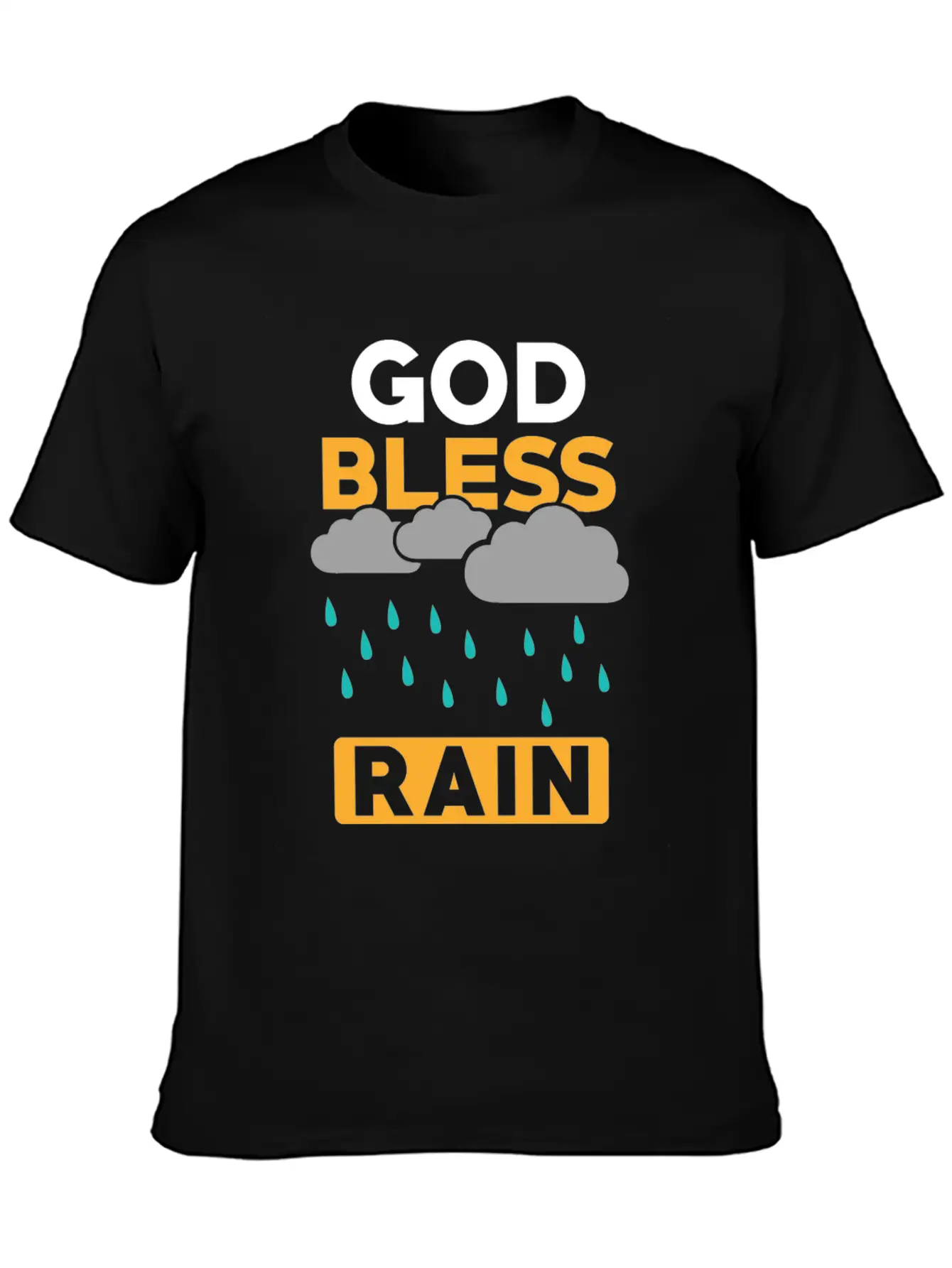 Rain Weather Saying Casual Graphic T-Shirt – Simple And Comfortable Daily Wear