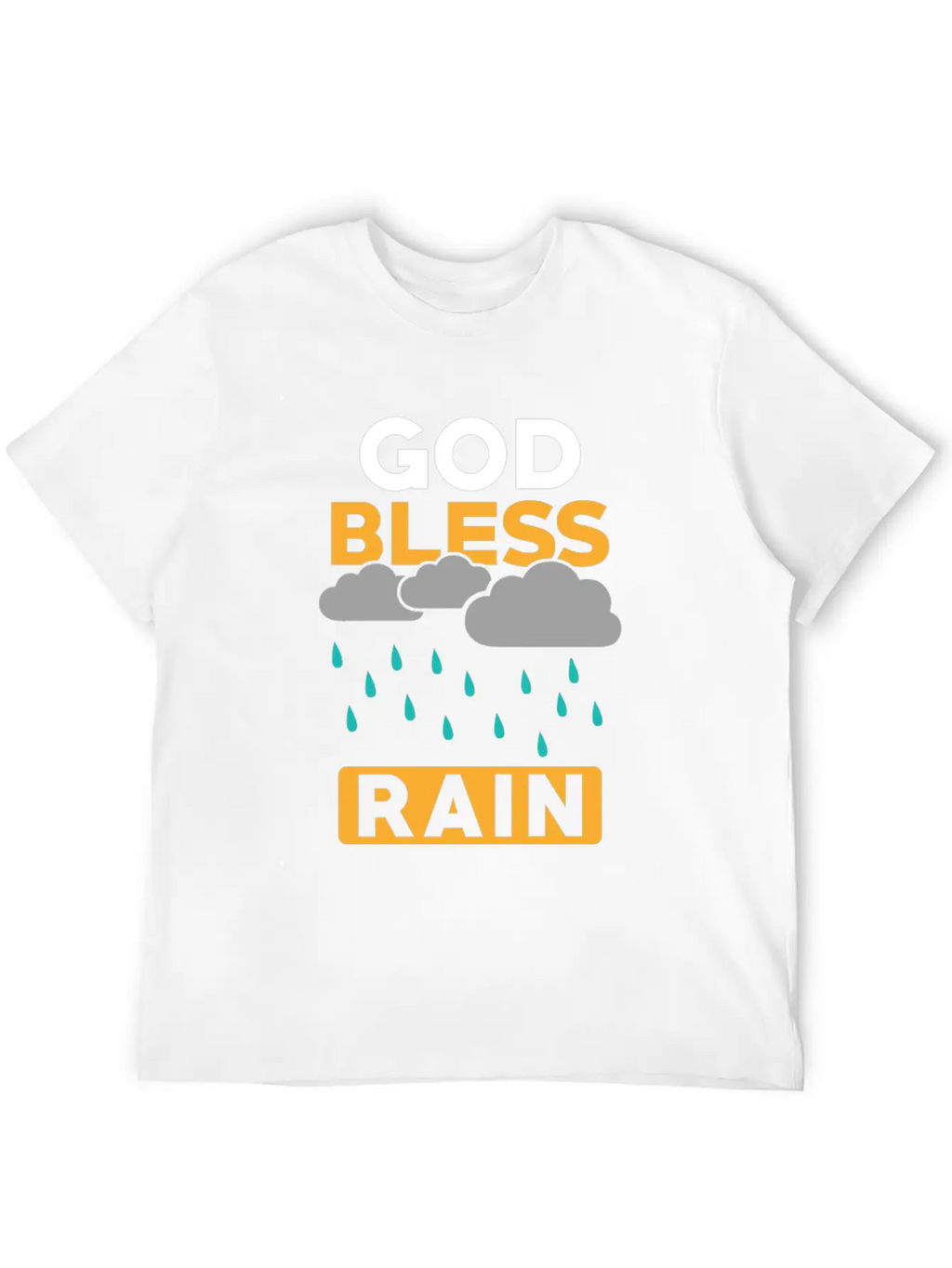 Rain Weather Saying Casual Graphic T-Shirt – Simple And Comfortable Daily Wear