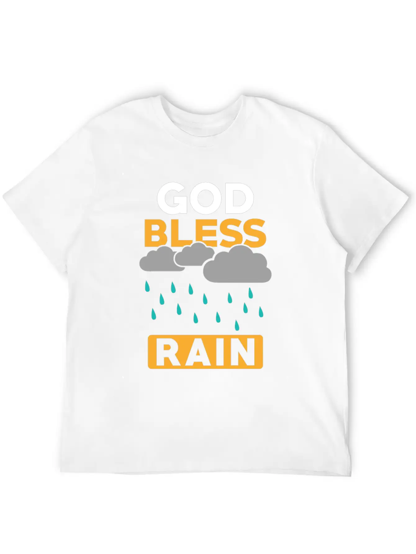 Rain Weather Saying Casual Graphic T-Shirt – Simple And Comfortable Daily Wear