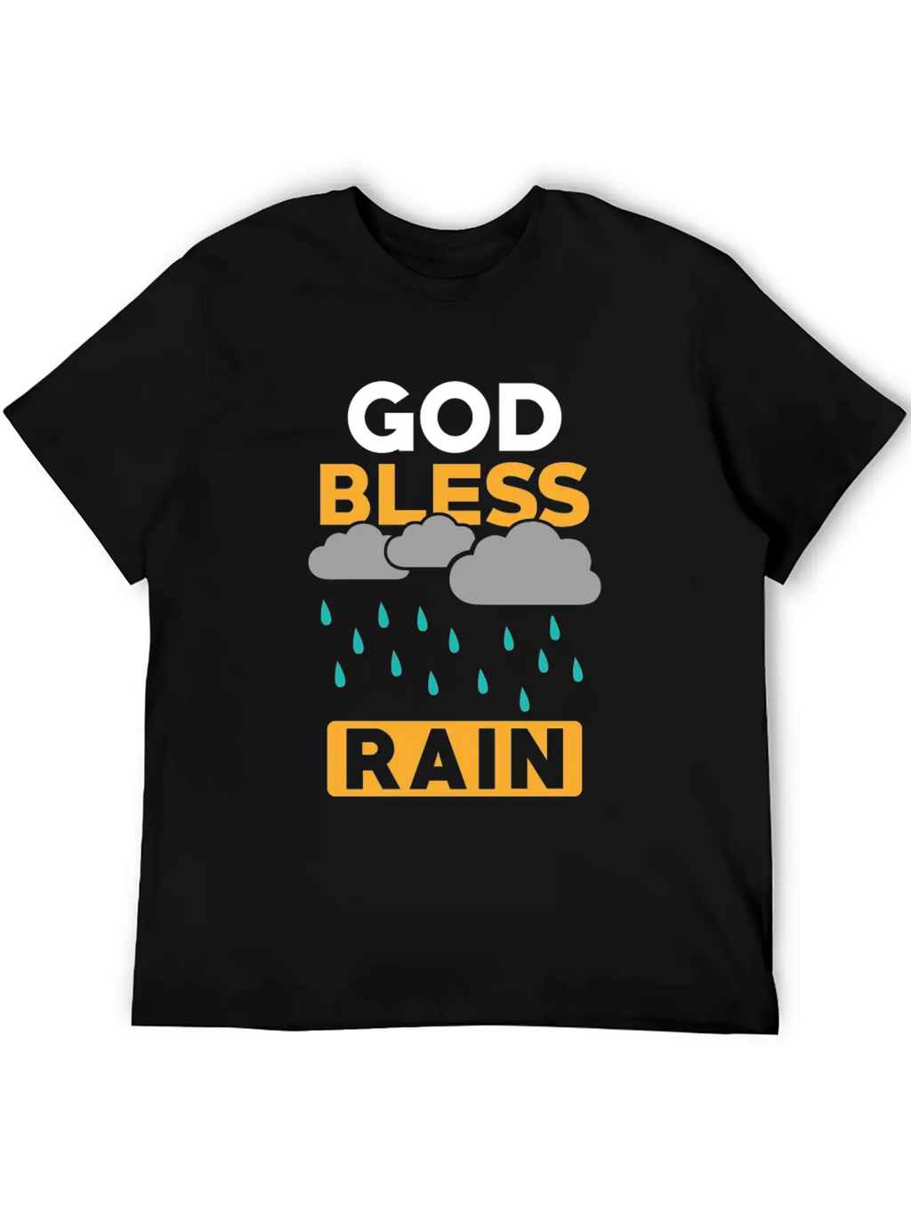 Rain Weather Saying Casual Graphic T-Shirt – Simple And Comfortable Daily Wear