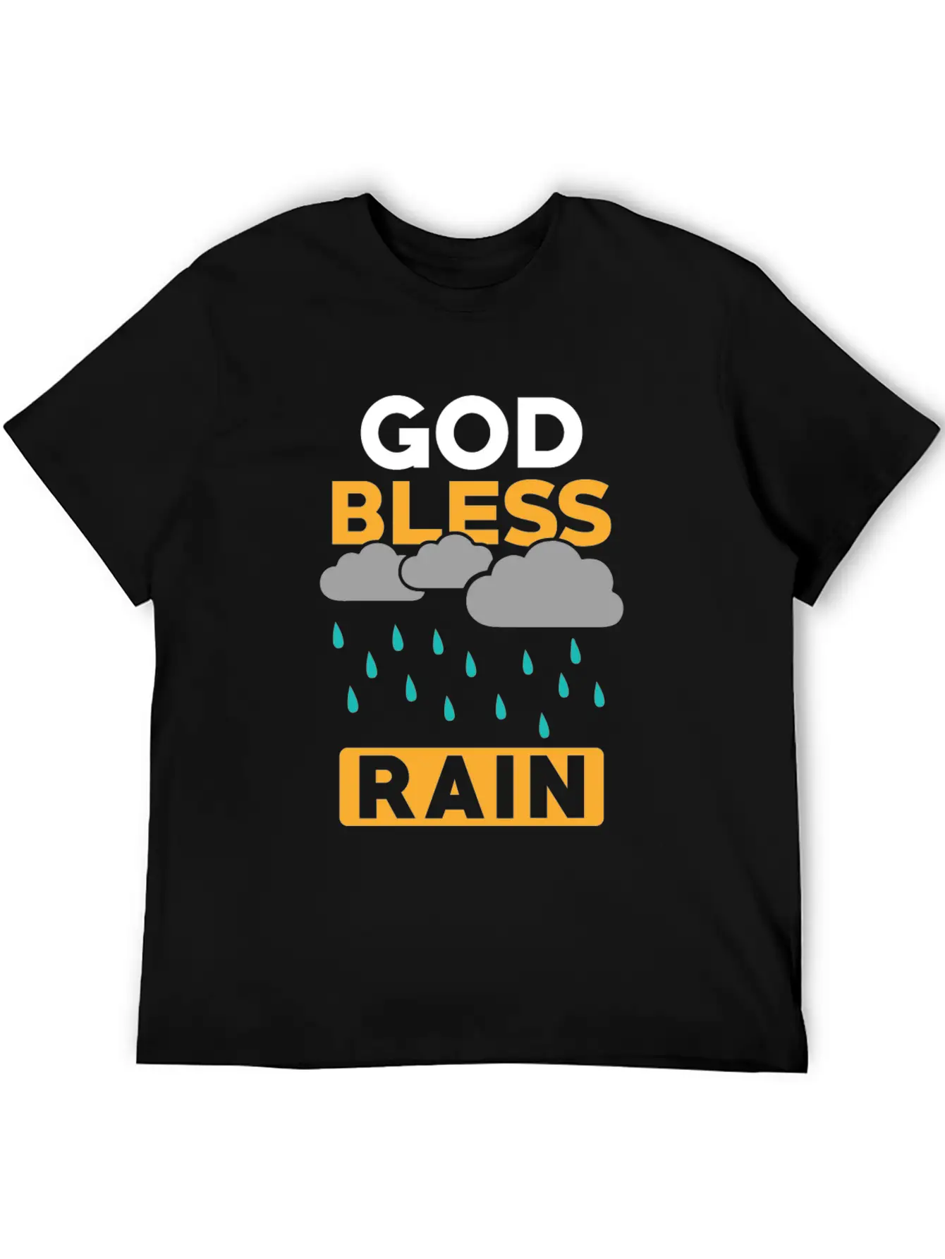Rain Weather Saying Casual Graphic T-Shirt – Simple And Comfortable Daily Wear