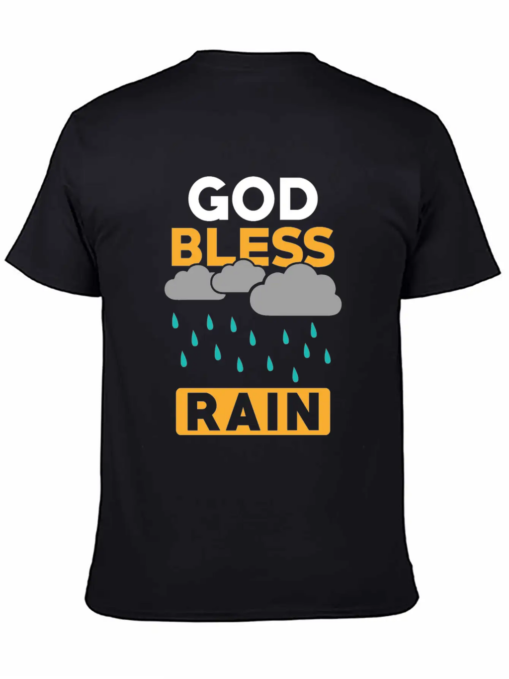 Rain Weather Saying Casual Graphic T-Shirt – Simple And Comfortable Daily Wear