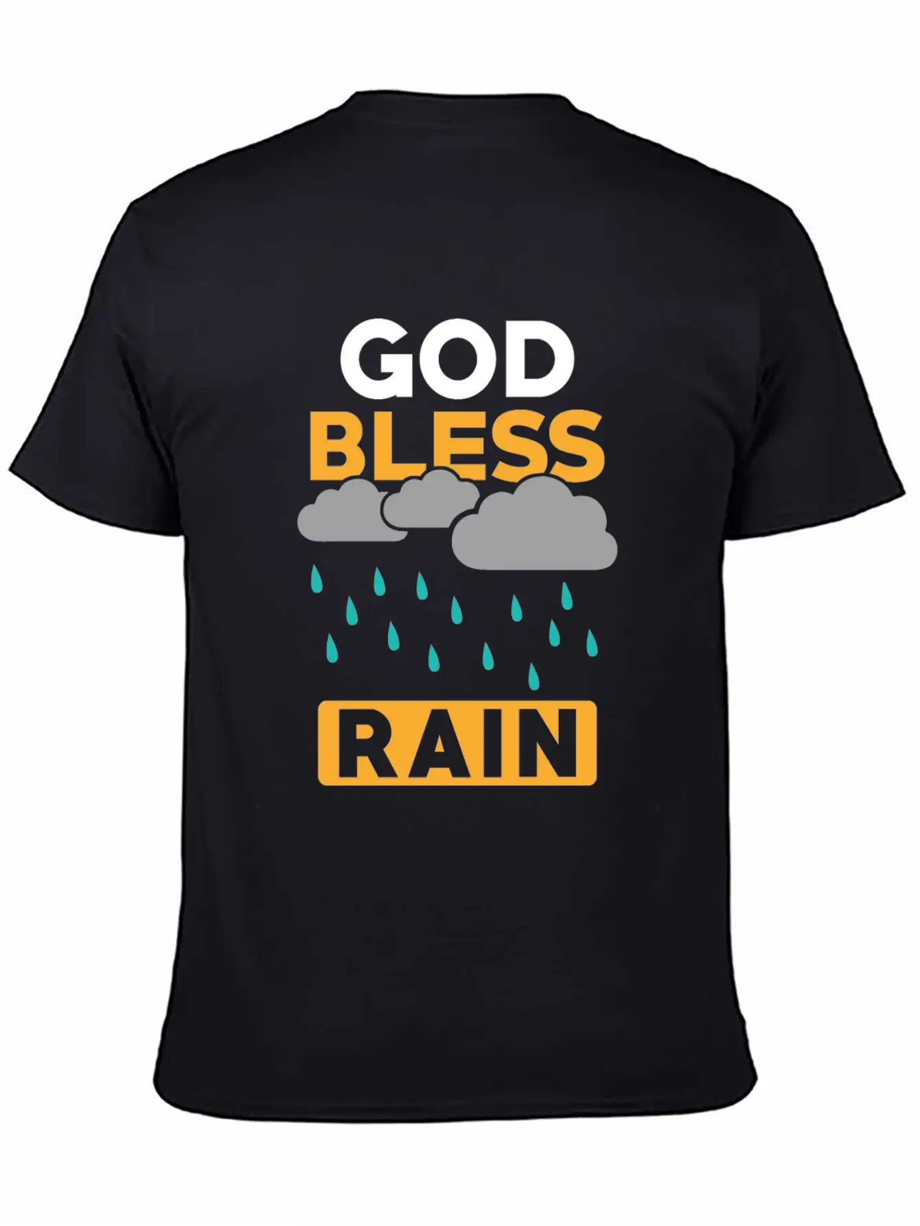 Rain Weather Saying Casual Graphic T-Shirt – Simple And Comfortable Daily Wear