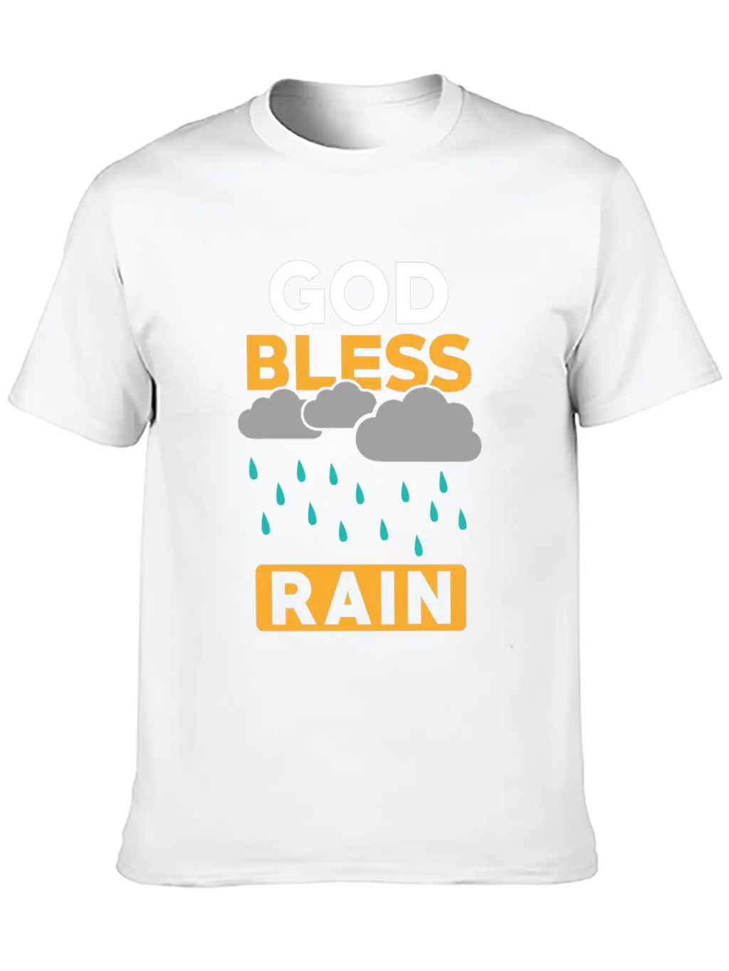 Rain Weather Saying Casual Graphic T-Shirt – Simple And Comfortable Daily Wear