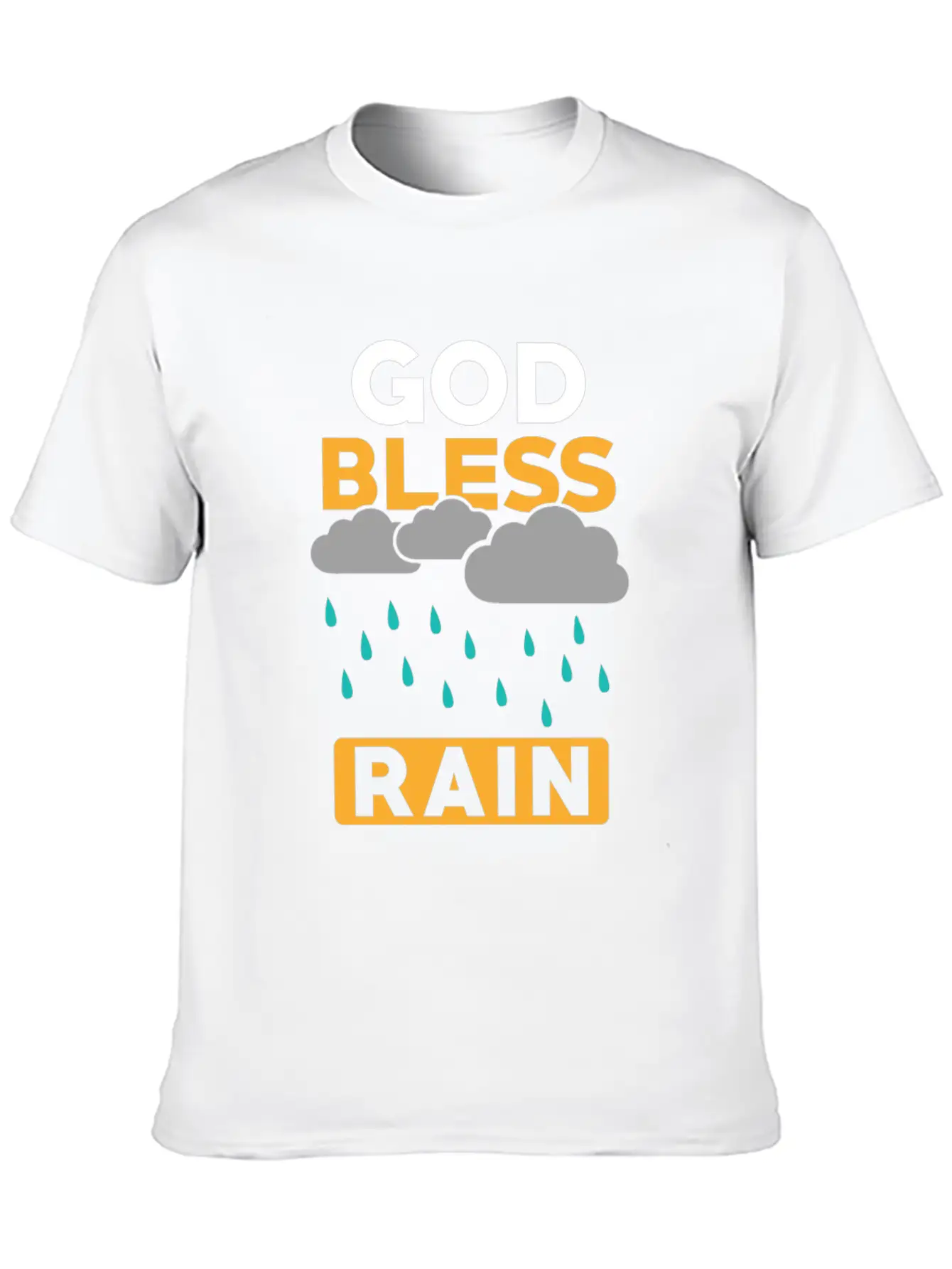 Rain Weather Saying Casual Graphic T-Shirt – Simple And Comfortable Daily Wear
