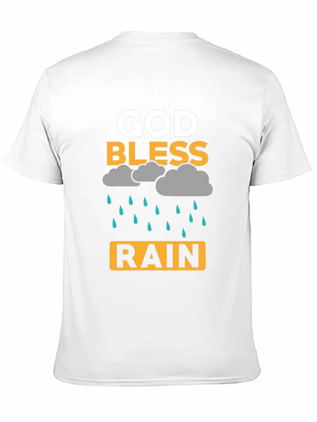 Rain Weather Saying Casual Graphic T-Shirt – Simple And Comfortable Daily Wear