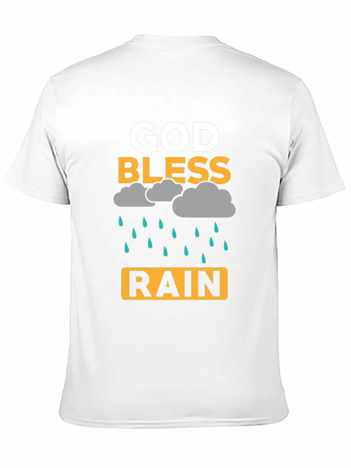 Rain Weather Saying Casual Graphic T-Shirt – Simple And Comfortable Daily Wear