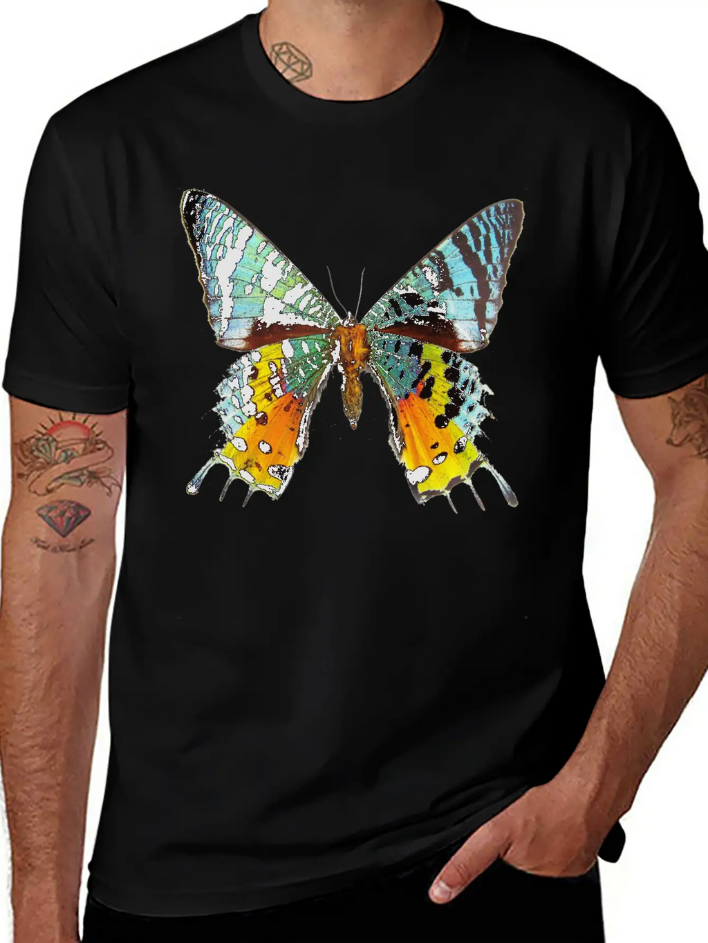 Rainbow Butterfly Breathable Soft Cotton T-Shirt – Timeless Casual Look