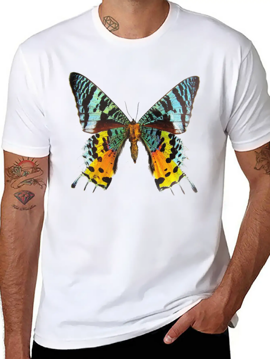 Rainbow Butterfly Breathable Soft Cotton T-Shirt – Timeless Casual Look