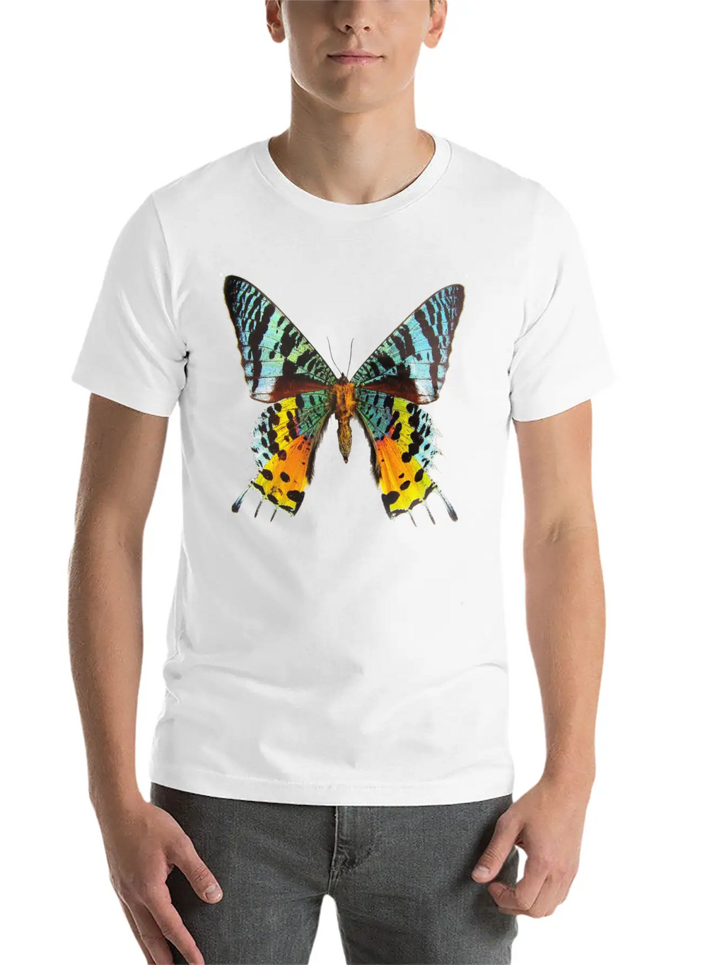 Rainbow Butterfly Breathable Soft Cotton T-Shirt – Timeless Casual Look