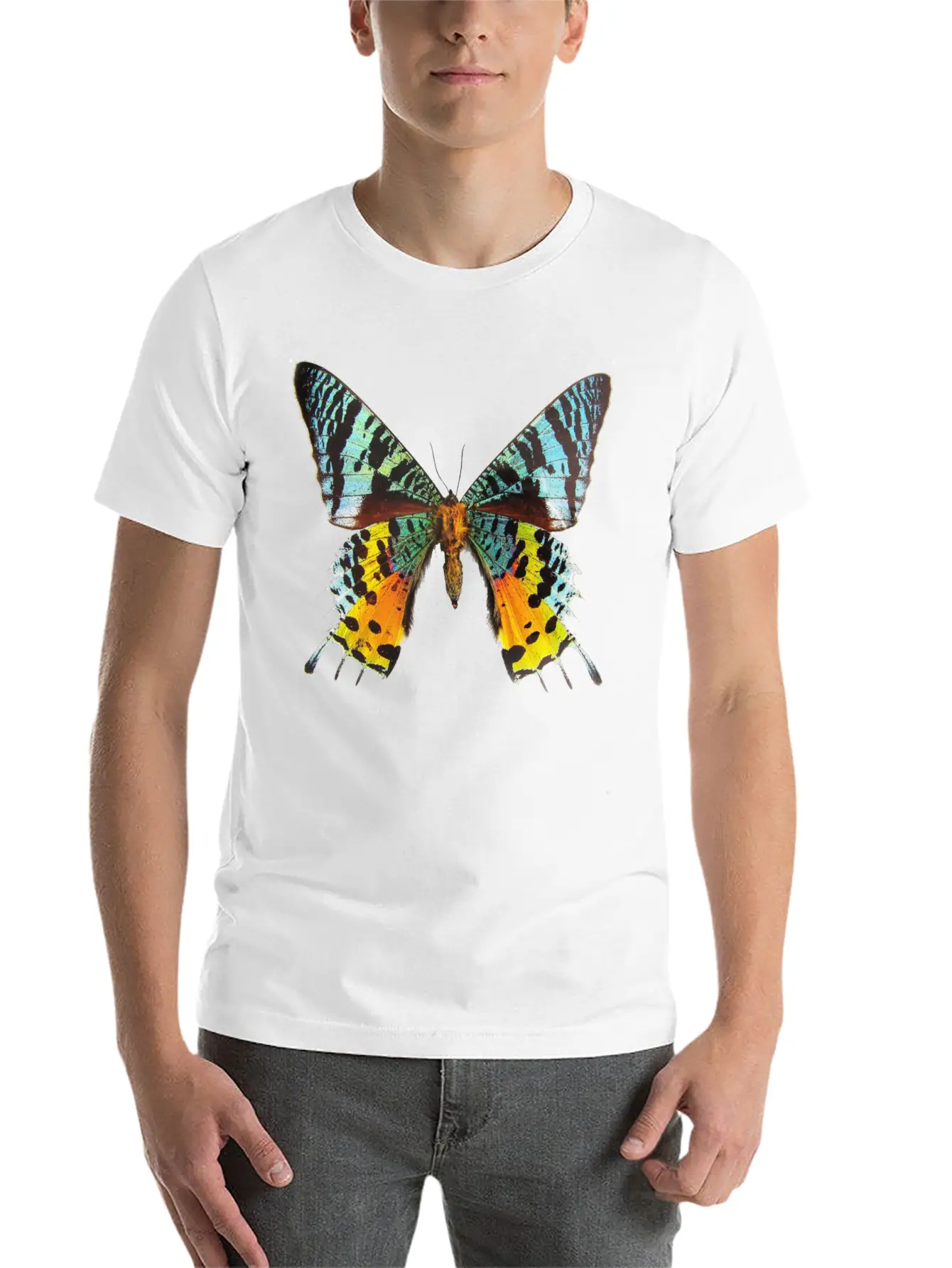 Rainbow Butterfly Breathable Soft Cotton T-Shirt – Timeless Casual Look