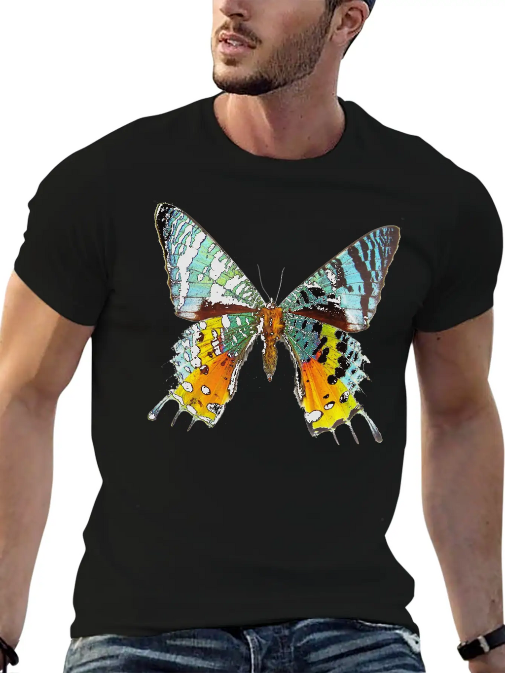 Rainbow Butterfly Breathable Soft Cotton T-Shirt – Timeless Casual Look