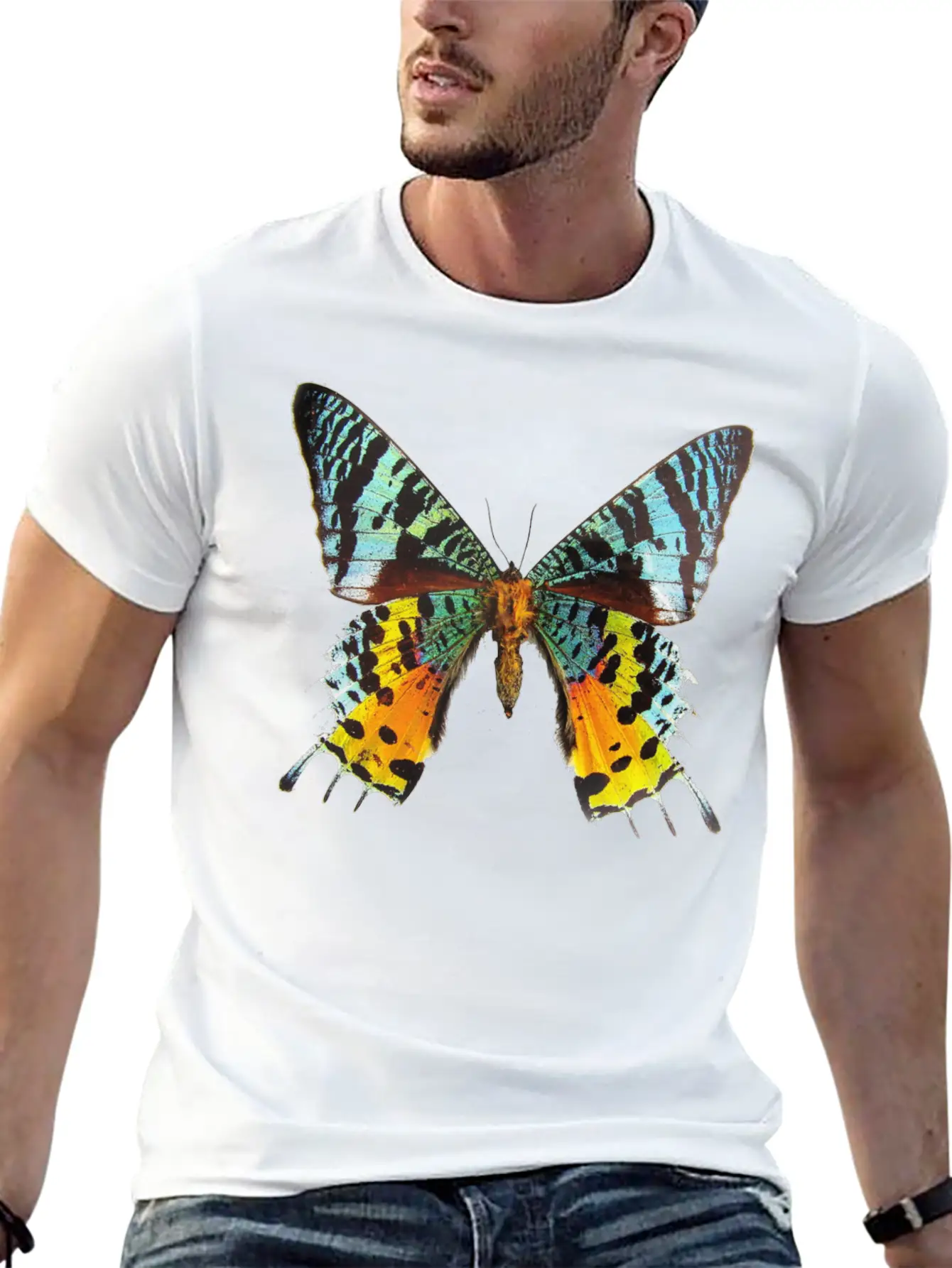 Rainbow Butterfly Breathable Soft Cotton T-Shirt – Timeless Casual Look