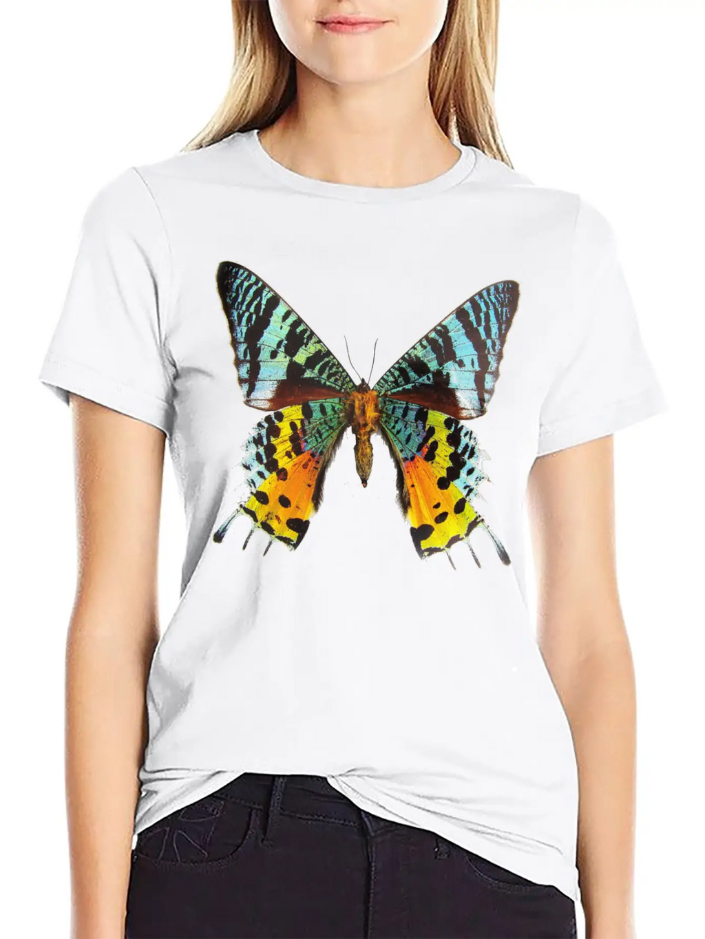Rainbow Butterfly Breathable Soft Cotton T-Shirt – Timeless Casual Look