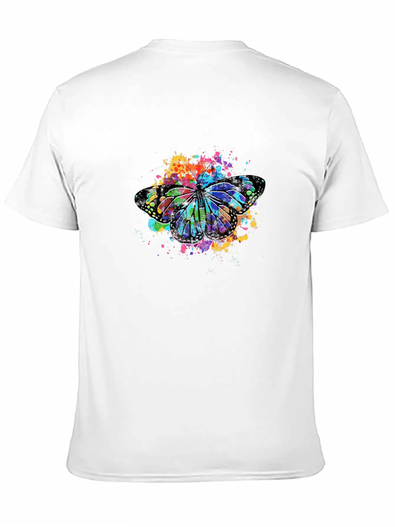 Rainbow Butterfly - Rainbow Casual Graphic T-Shirt – Simple And Comfortable Daily Wear