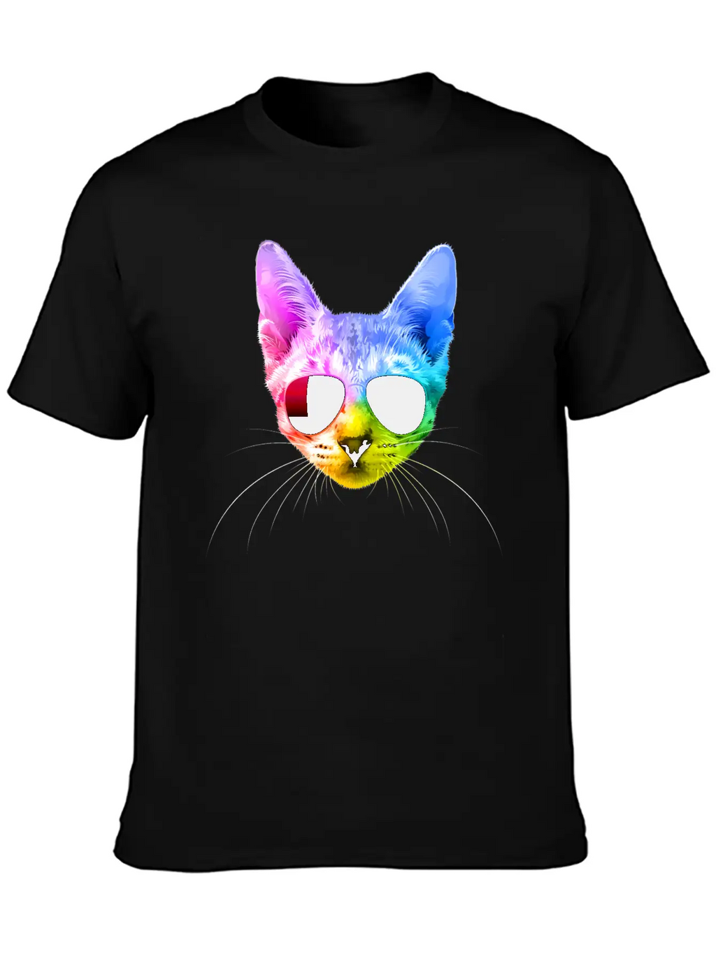 Rainbow Cat Unisex Casual T-Shirt – Clean Design For Daily Comfort