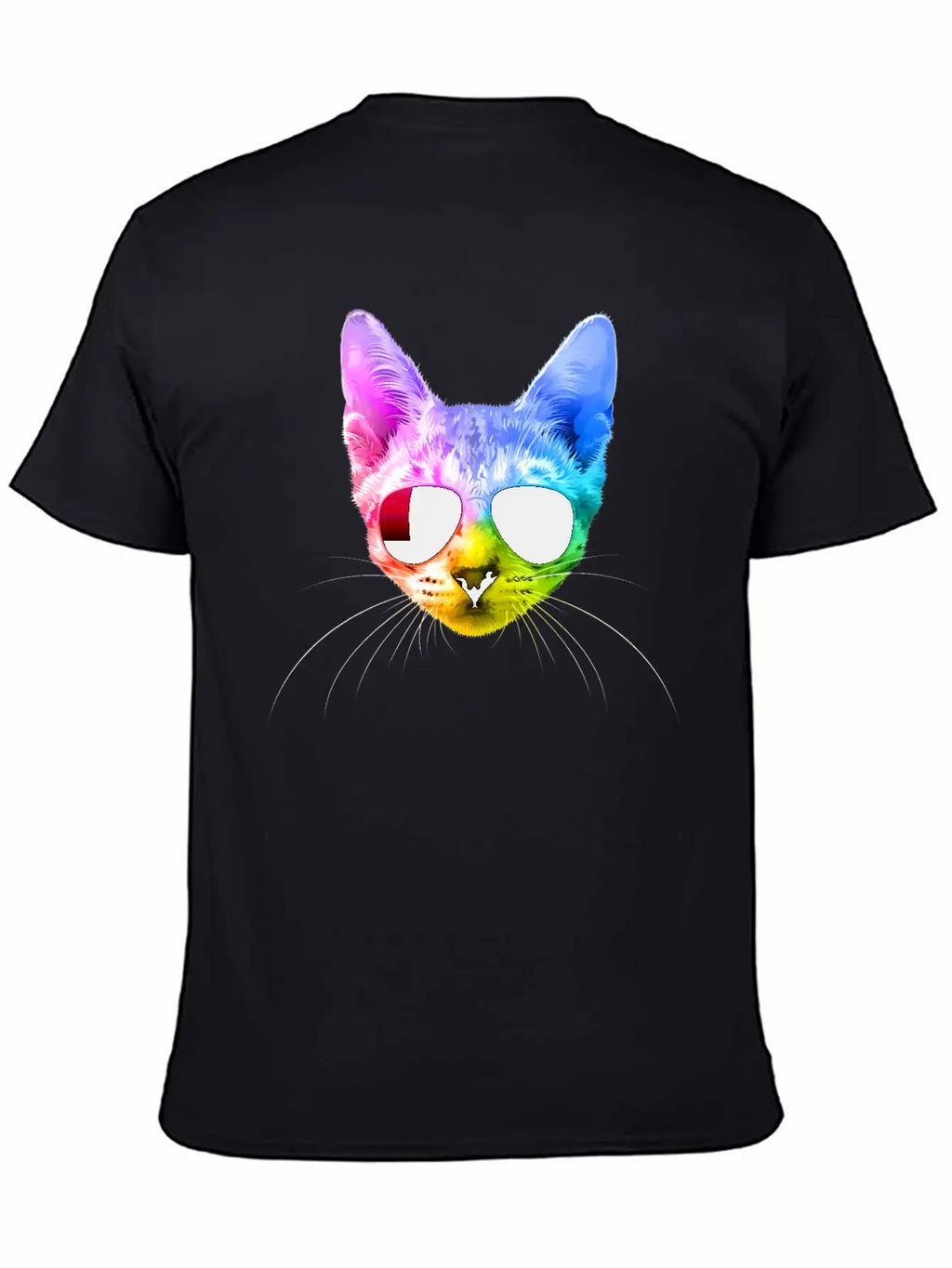 Rainbow Cat Unisex Casual T-Shirt – Clean Design For Daily Comfort