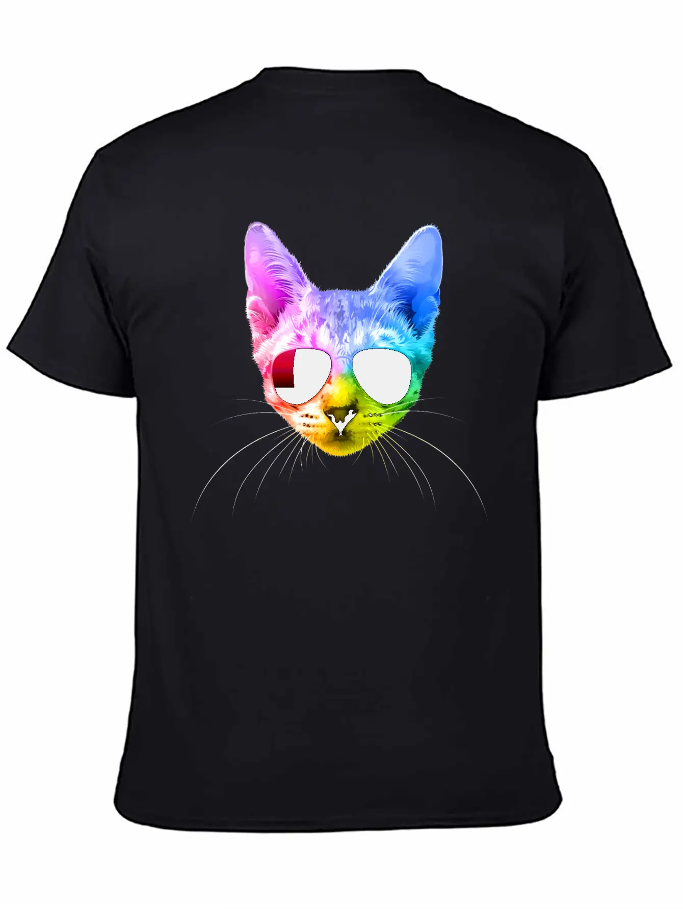 Rainbow Cat Unisex Casual T-Shirt – Clean Design For Daily Comfort