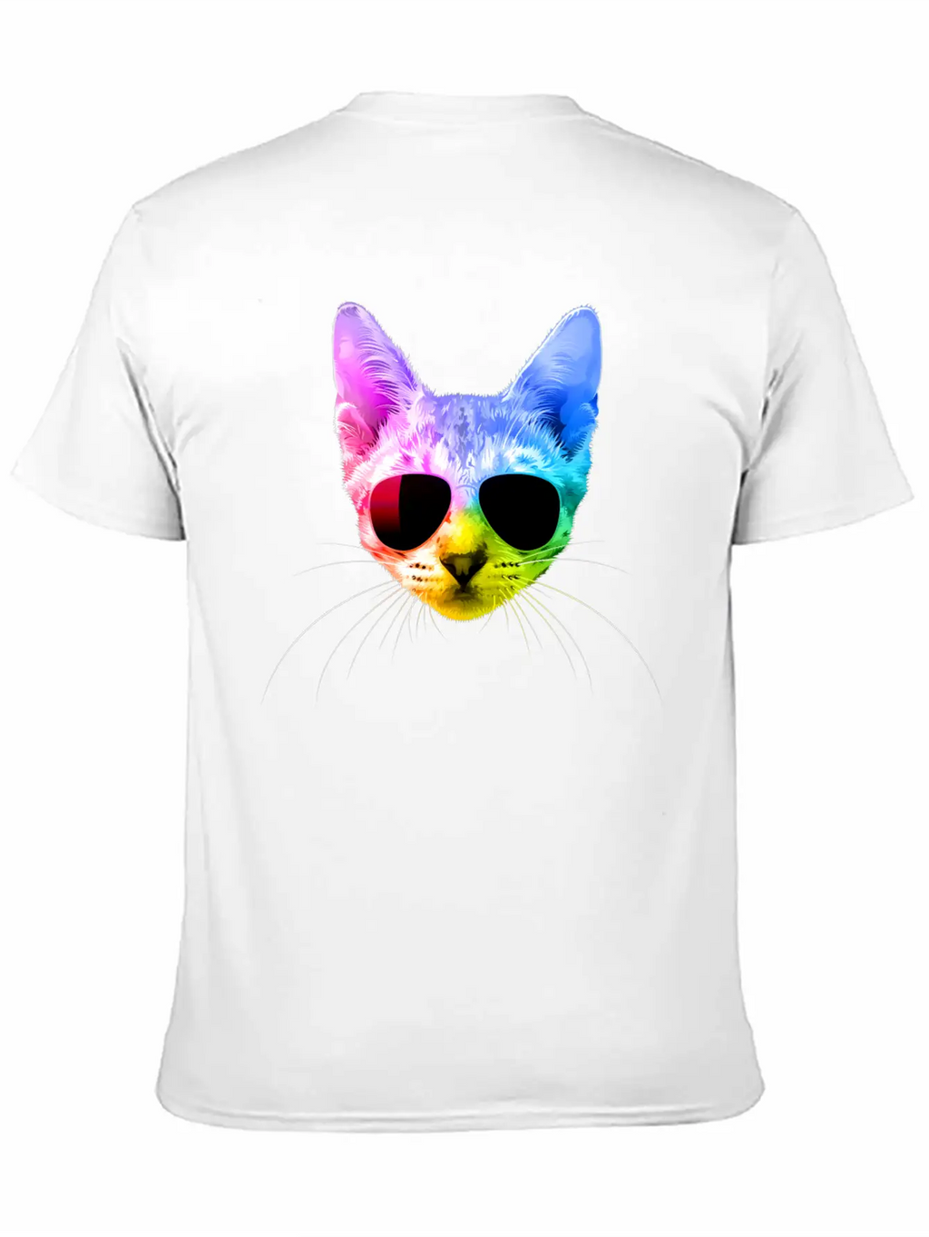 Rainbow Cat Unisex Casual T-Shirt – Clean Design For Daily Comfort