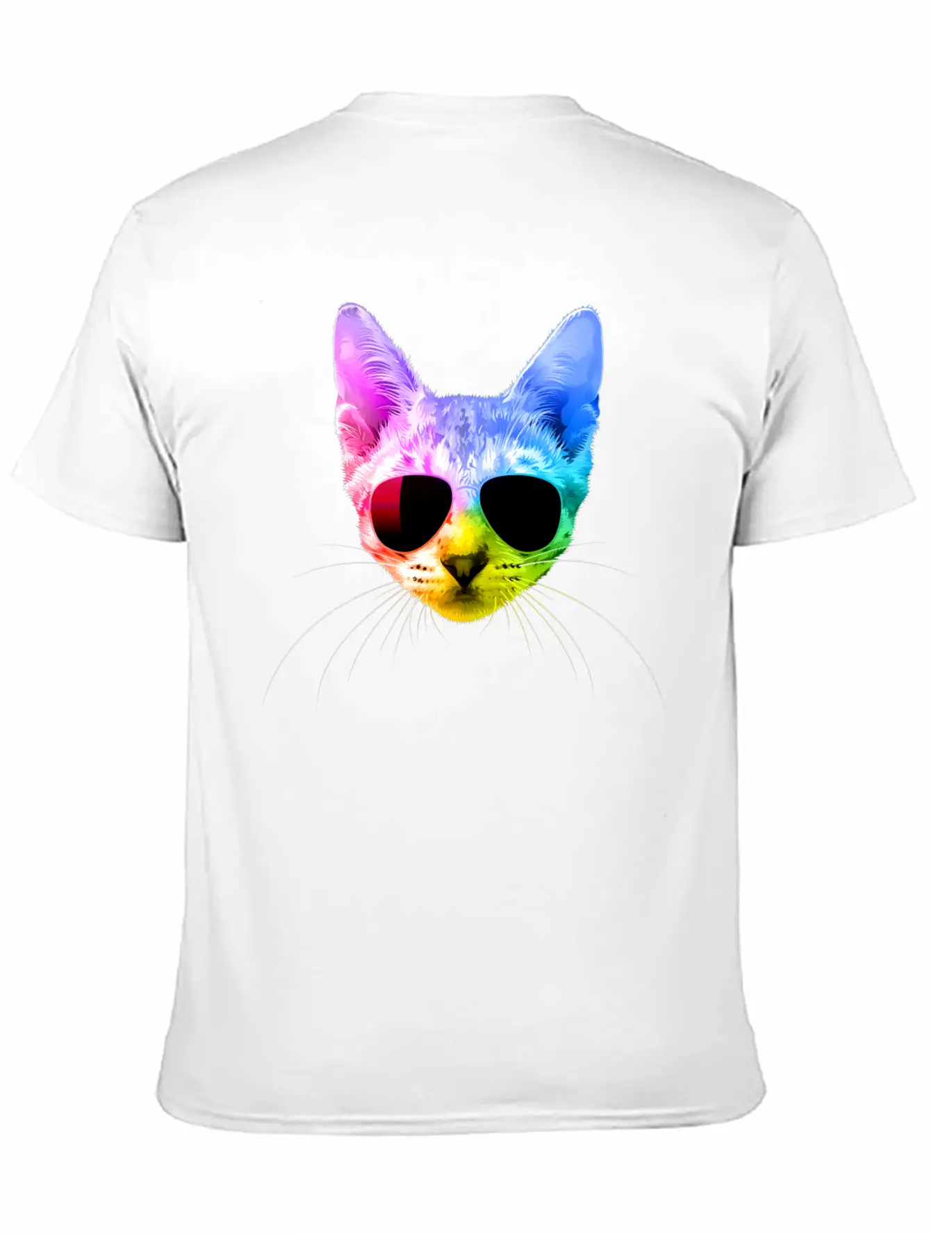Rainbow Cat Unisex Casual T-Shirt – Clean Design For Daily Comfort