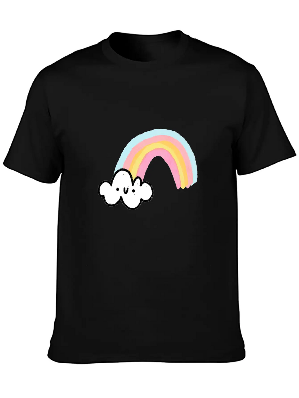 Rainbow Cloud Unisex Casual T-Shirt – Clean Design For Daily Comfort