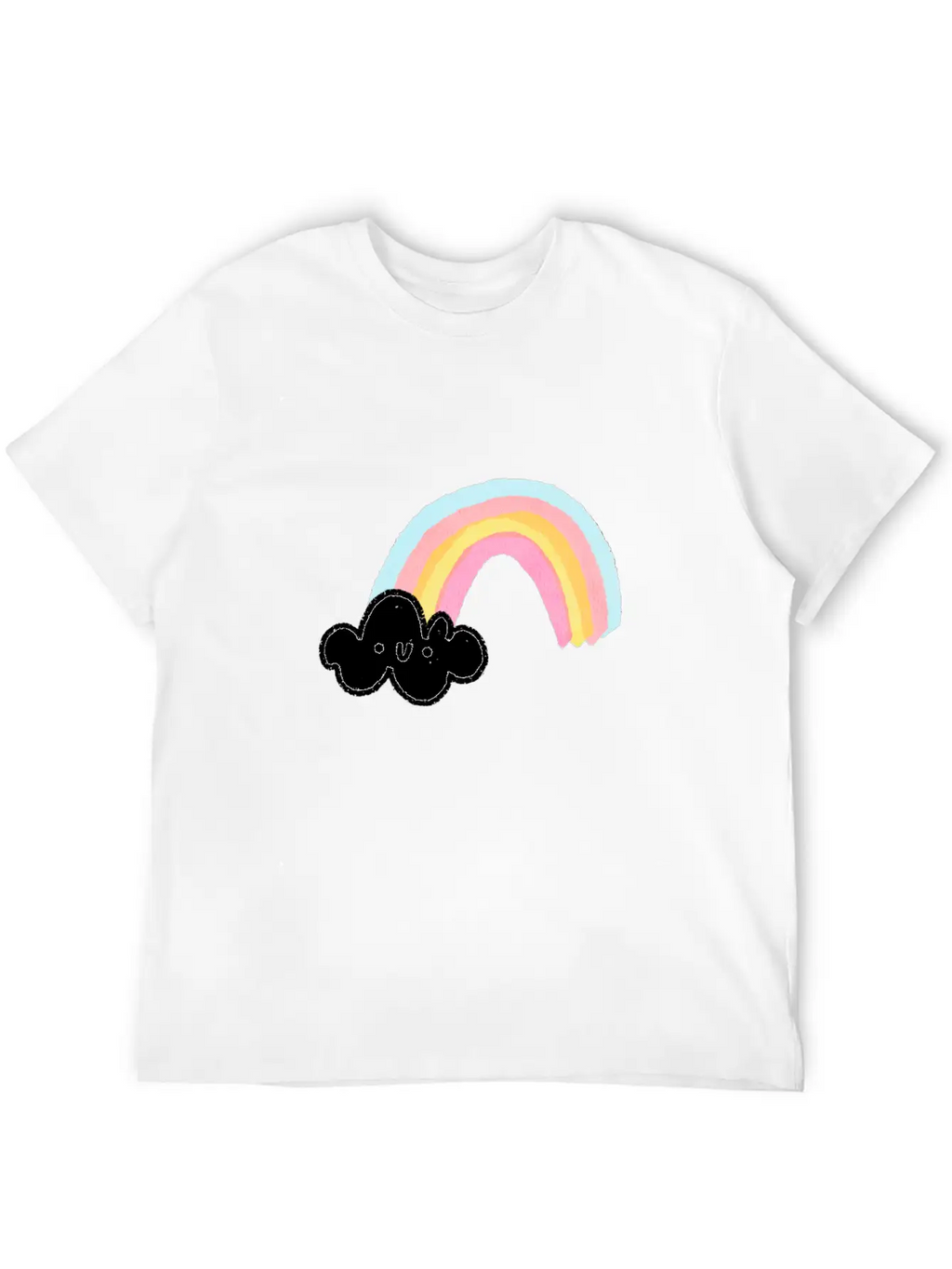 Rainbow Cloud Unisex Casual T-Shirt – Clean Design For Daily Comfort