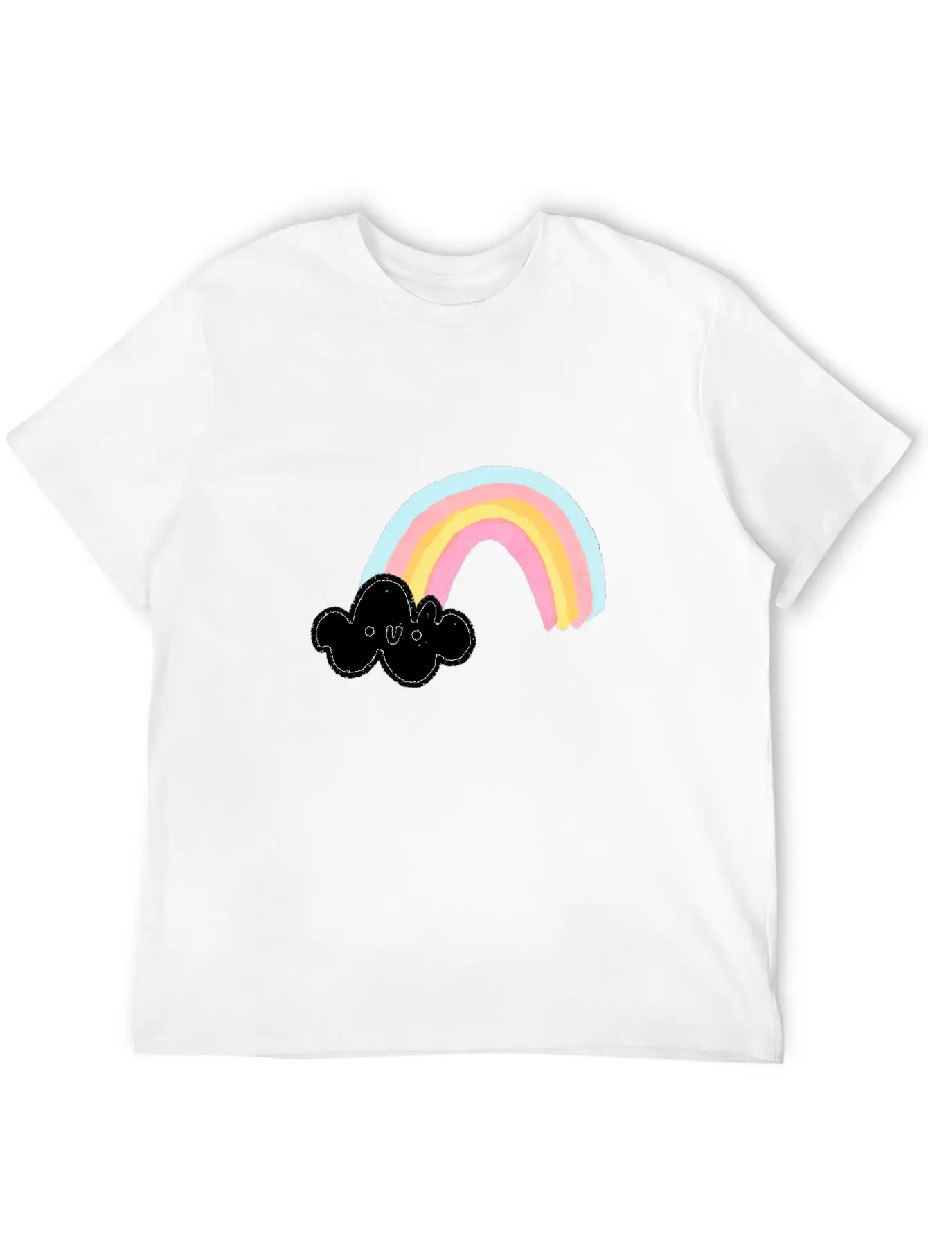 Rainbow Cloud Unisex Casual T-Shirt – Clean Design For Daily Comfort