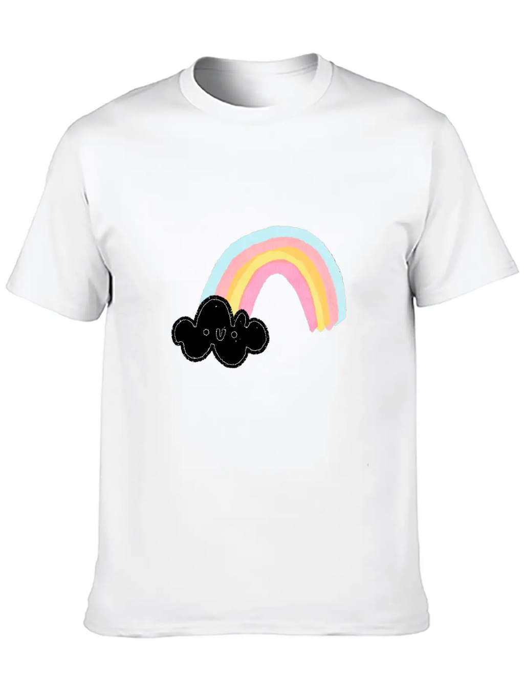 Rainbow Cloud Unisex Casual T-Shirt – Clean Design For Daily Comfort