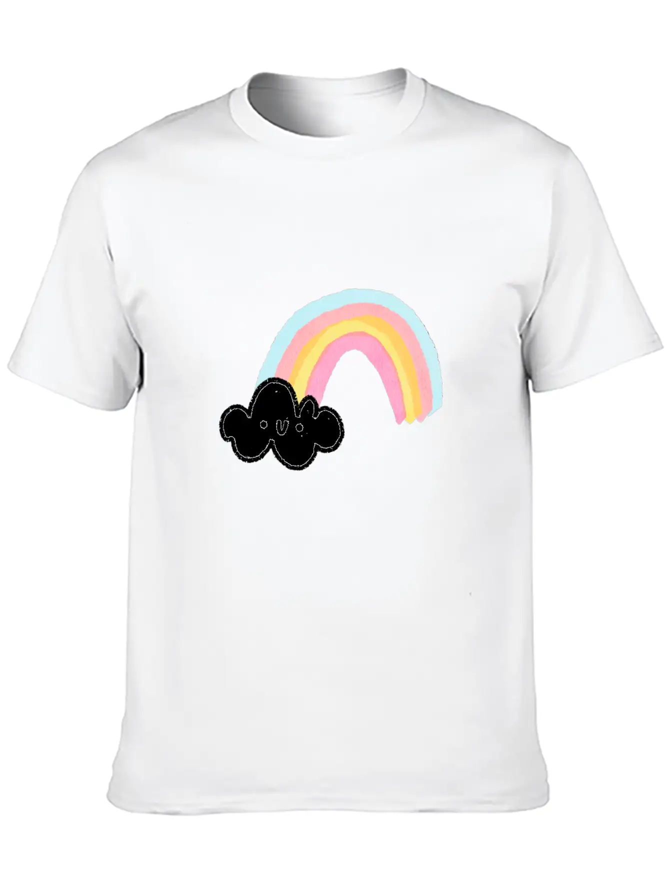Rainbow Cloud Unisex Casual T-Shirt – Clean Design For Daily Comfort