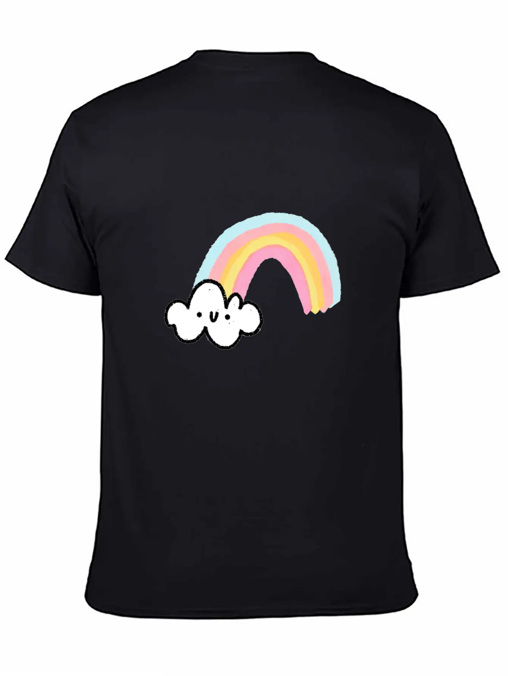 Rainbow Cloud Unisex Casual T-Shirt – Clean Design For Daily Comfort
