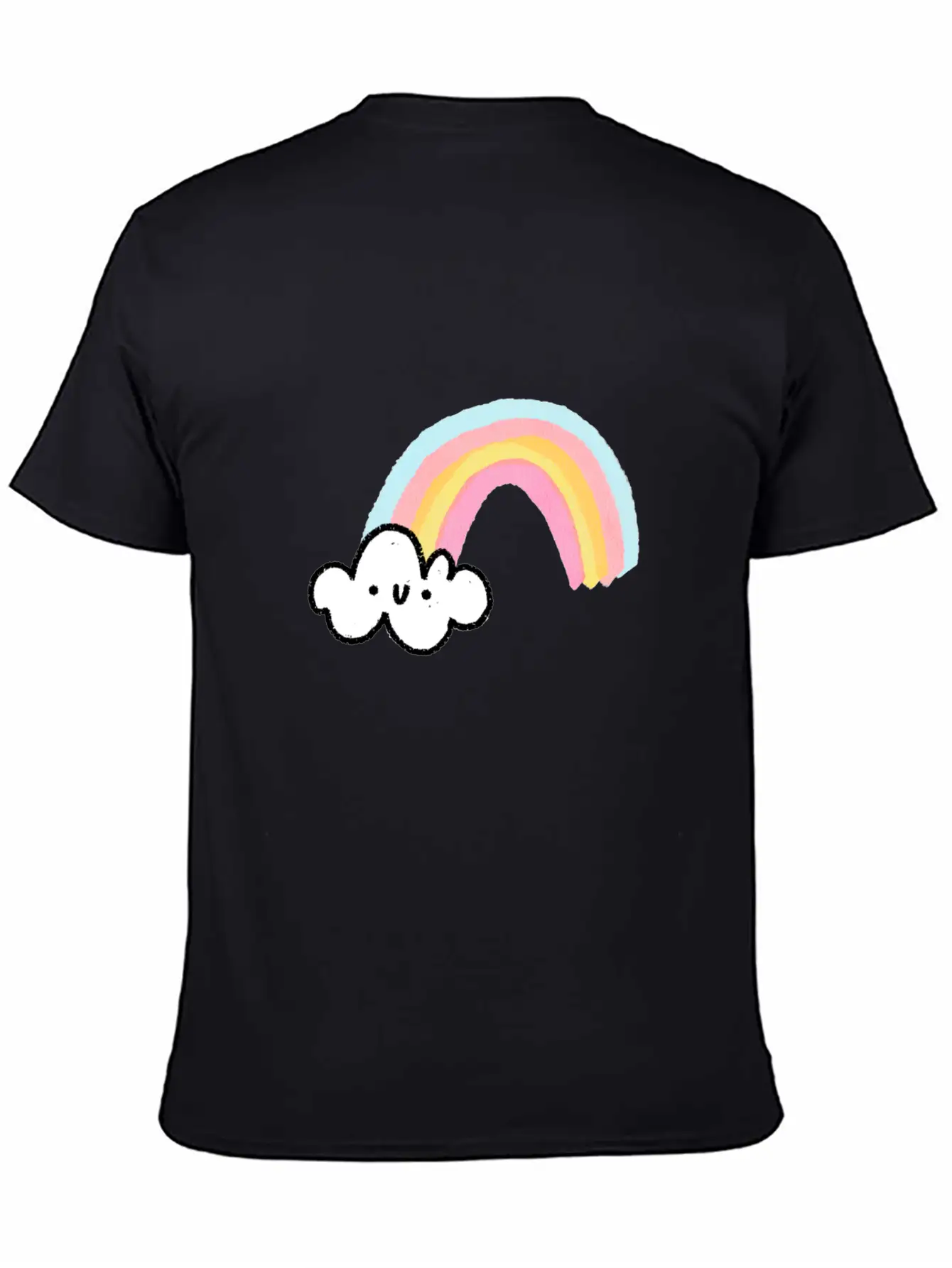 Rainbow Cloud Unisex Casual T-Shirt – Clean Design For Daily Comfort
