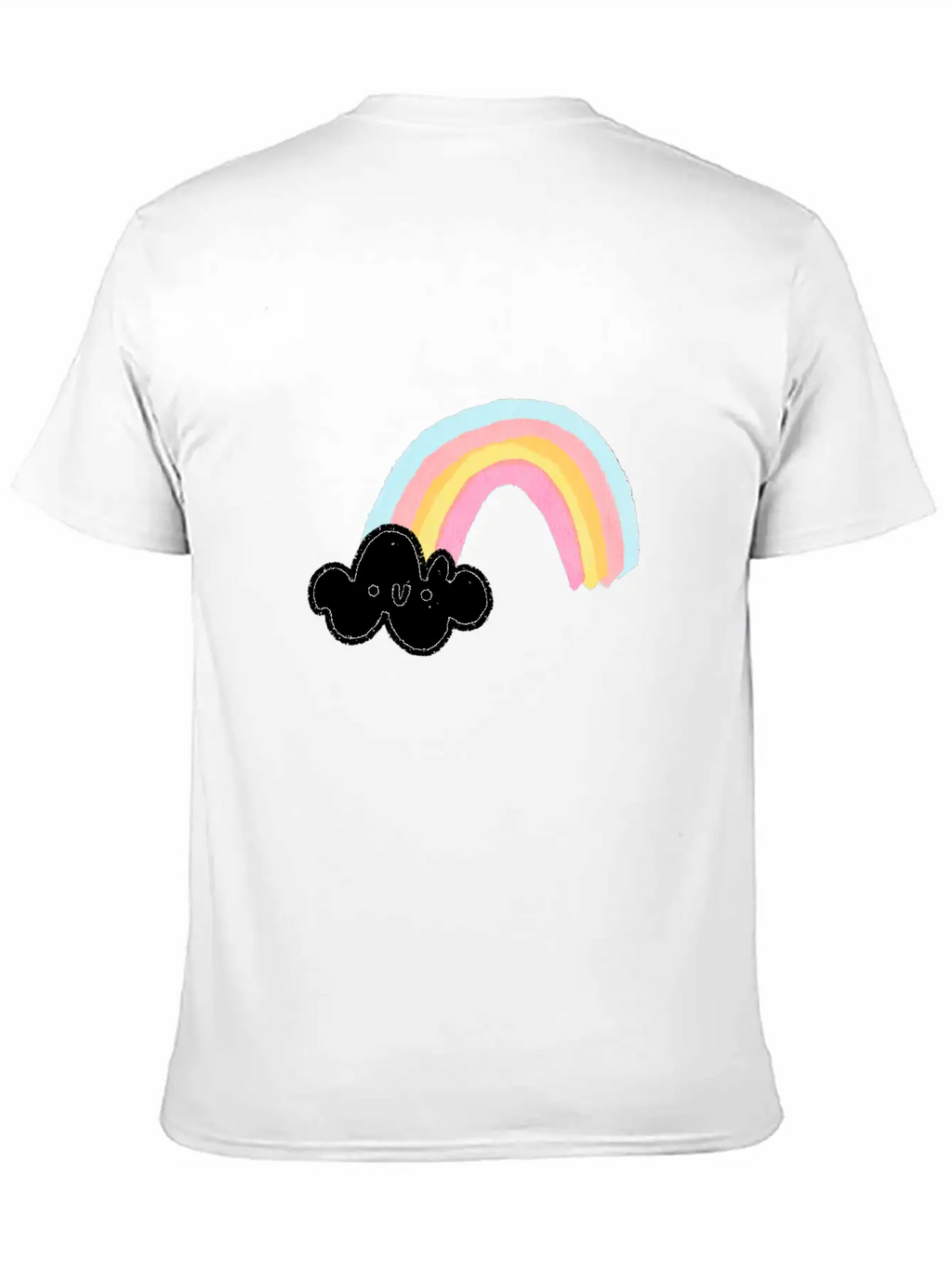Rainbow Cloud Unisex Casual T-Shirt – Clean Design For Daily Comfort