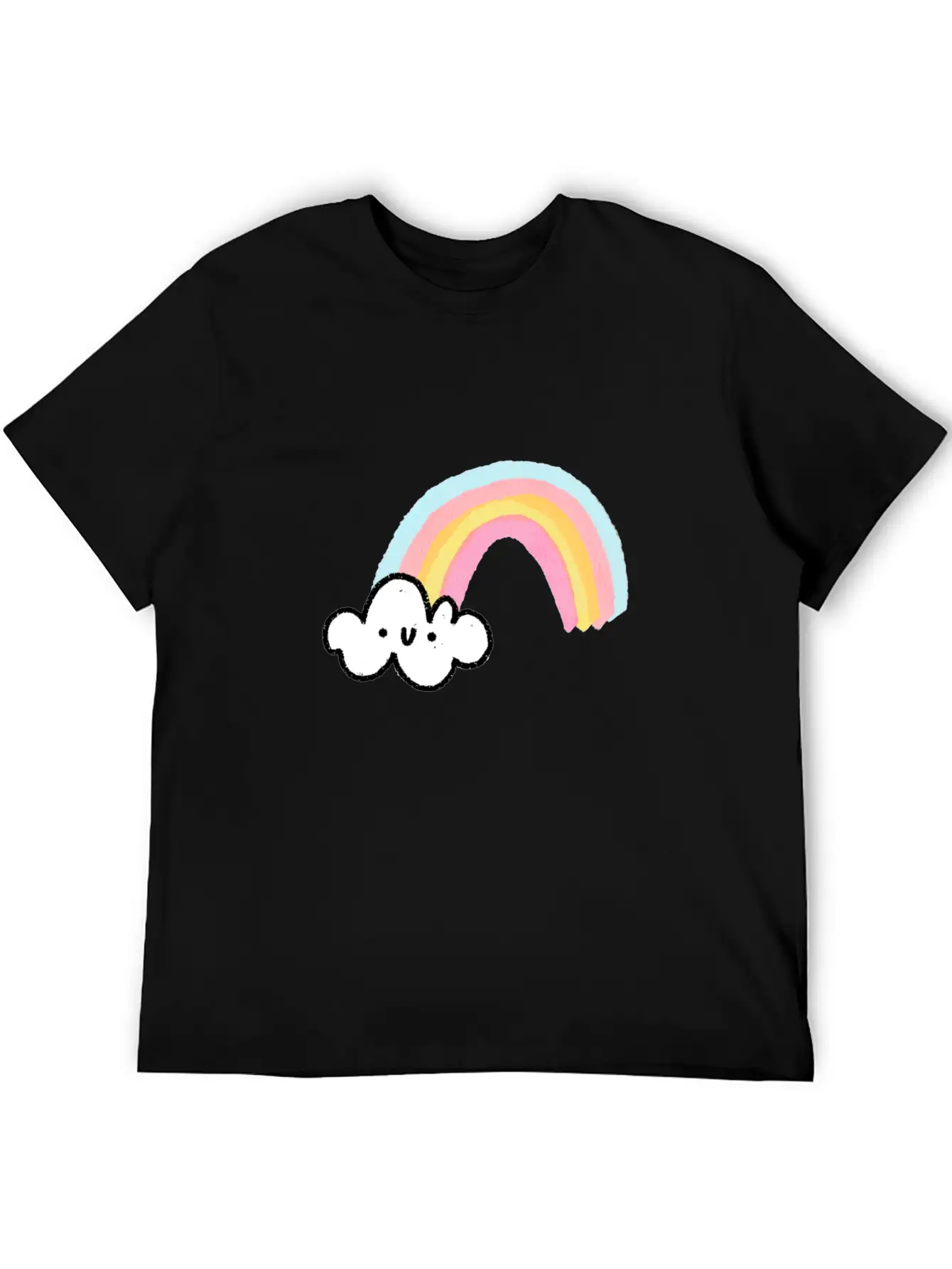 Rainbow Cloud Unisex Casual T-Shirt – Clean Design For Daily Comfort