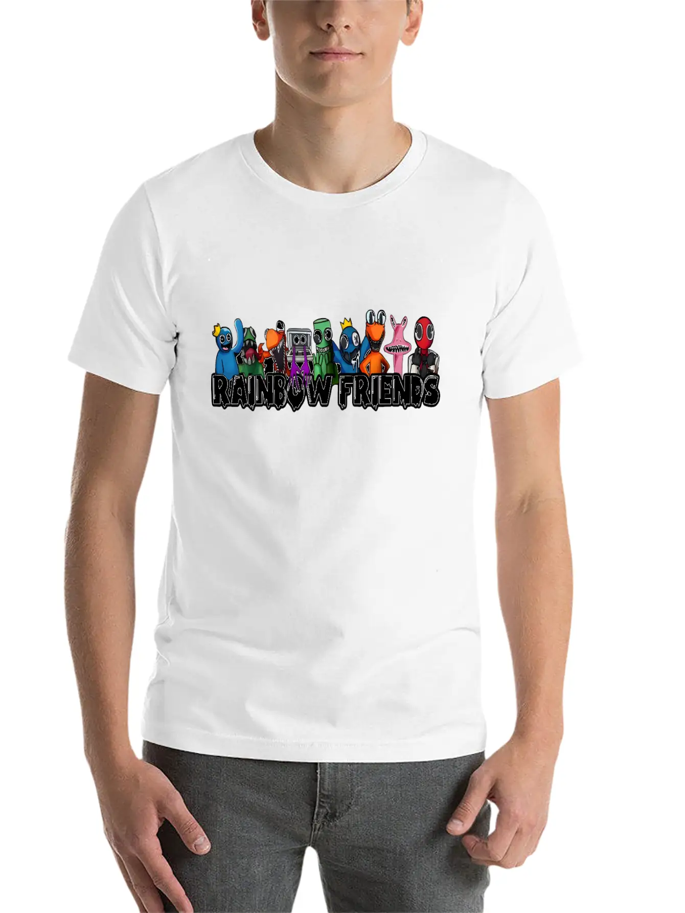 Rainbow Friends Unisex Casual T-Shirt – Clean Design For Daily Comfort