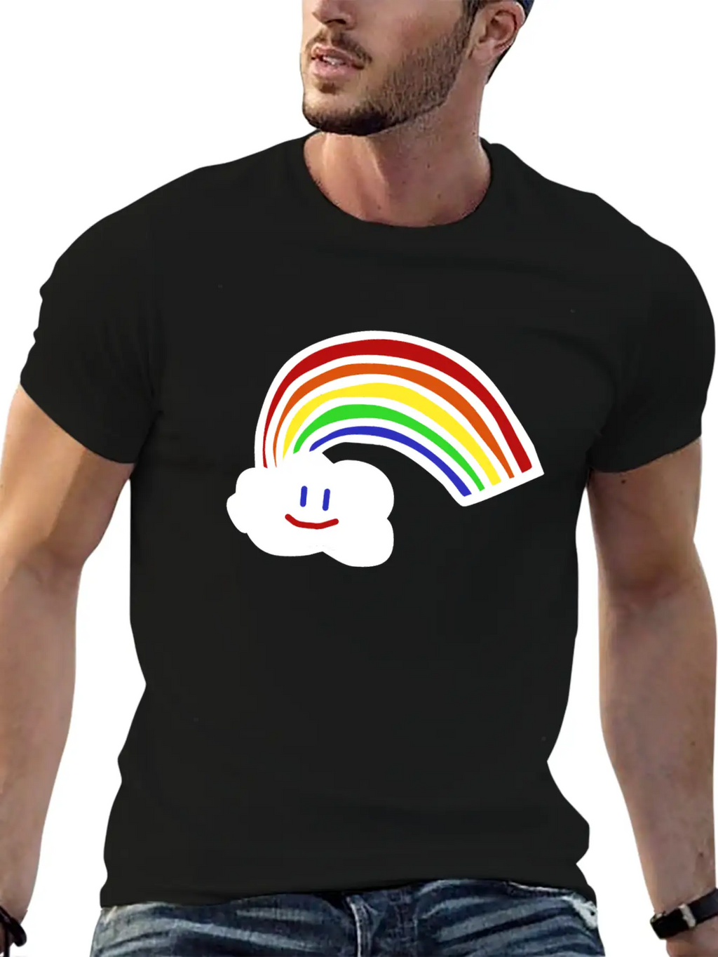 Rainbow Gift For Kids Tee Cute Cloud Unisex Casual T-Shirt – Clean Design For Daily Comfort