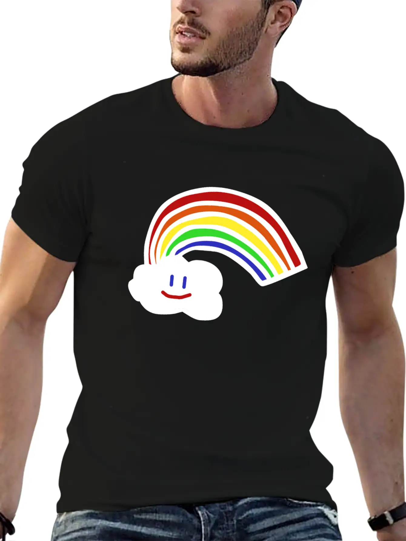 Rainbow Gift For Kids Tee Cute Cloud Unisex Casual T-Shirt – Clean Design For Daily Comfort