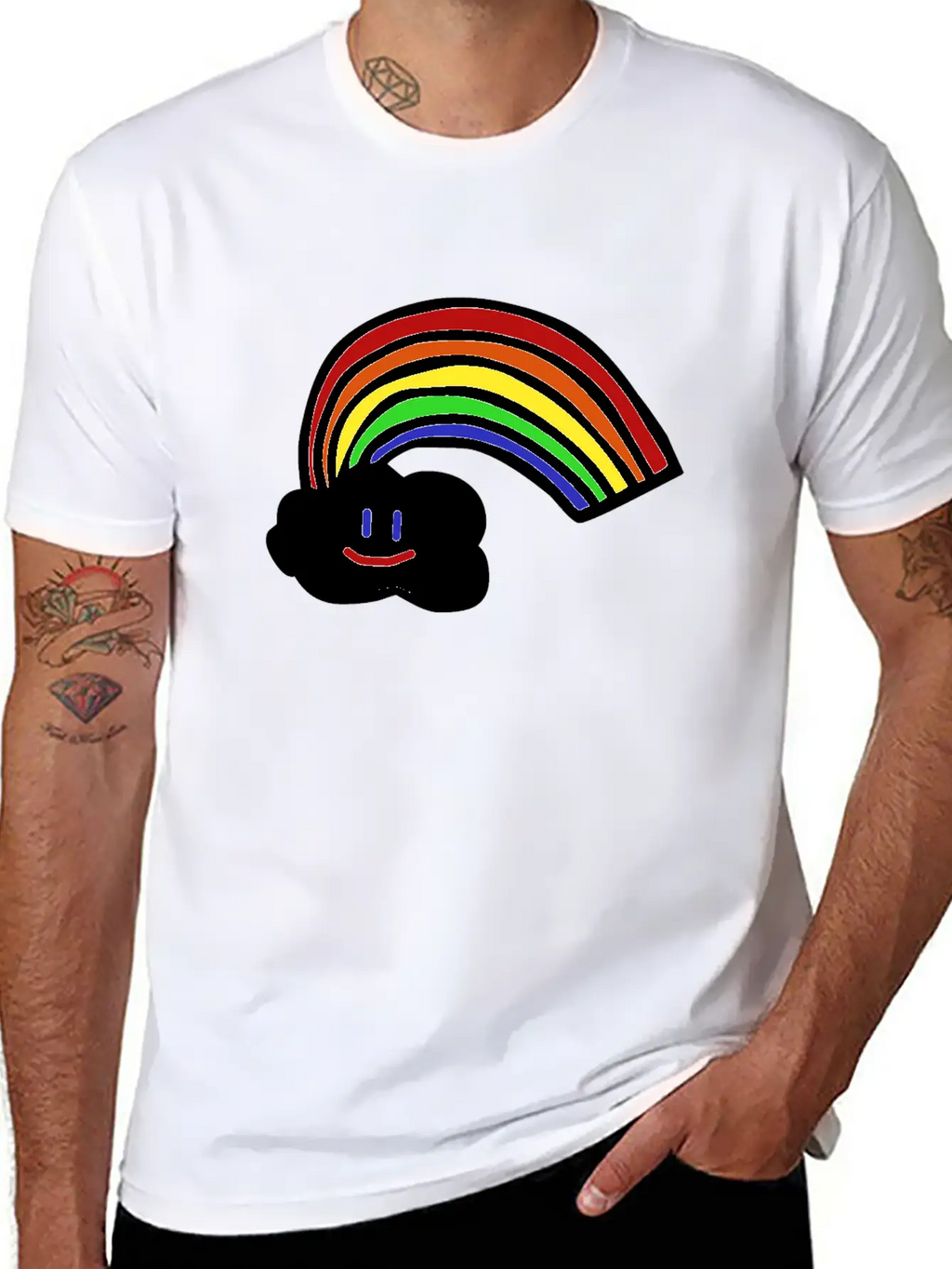 Rainbow Gift For Kids Tee Cute Cloud Unisex Casual T-Shirt – Clean Design For Daily Comfort